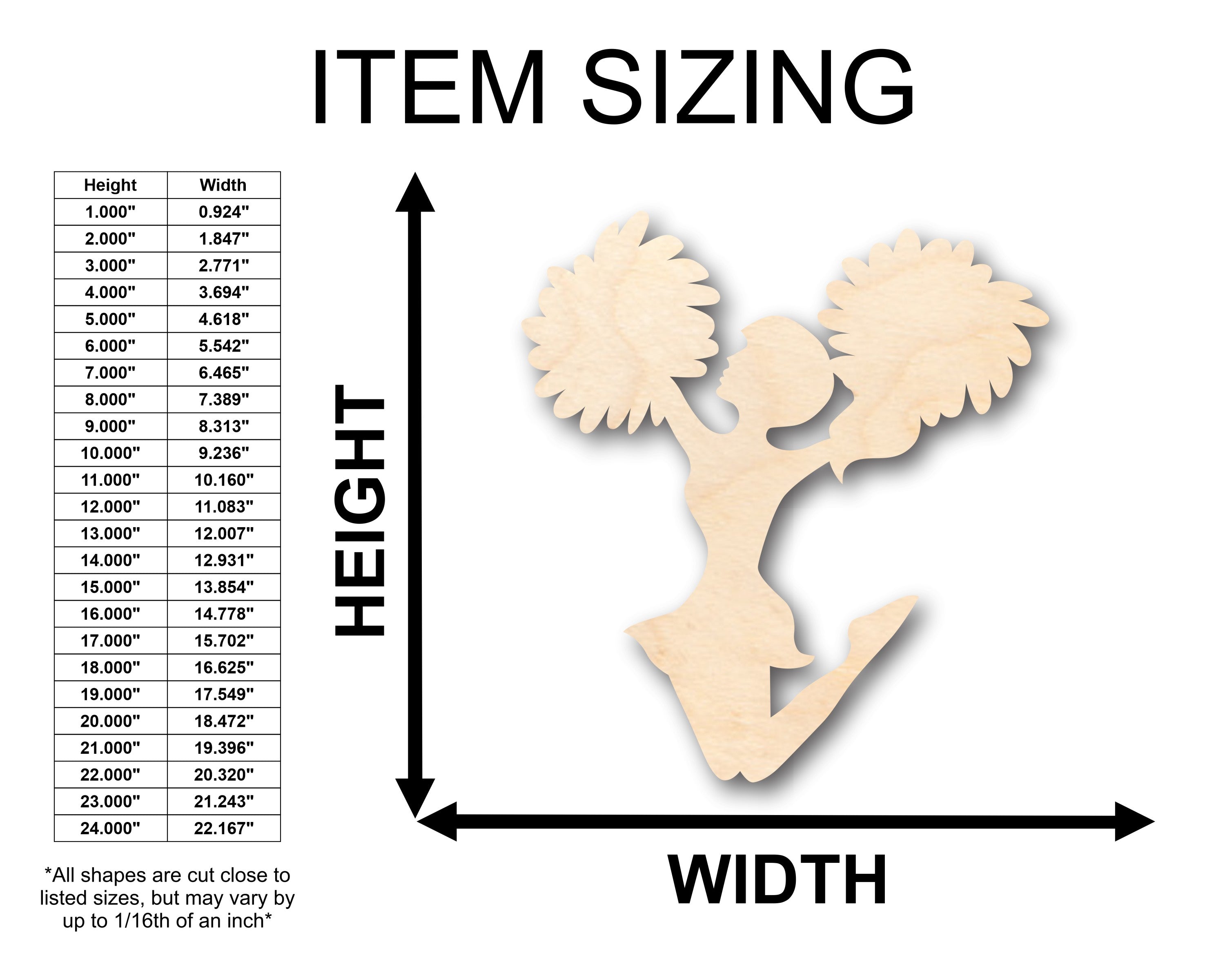 Unfinished Baltic Birch Wood Cheer Shape Craft Supplies for Up to 46 DIY Projects