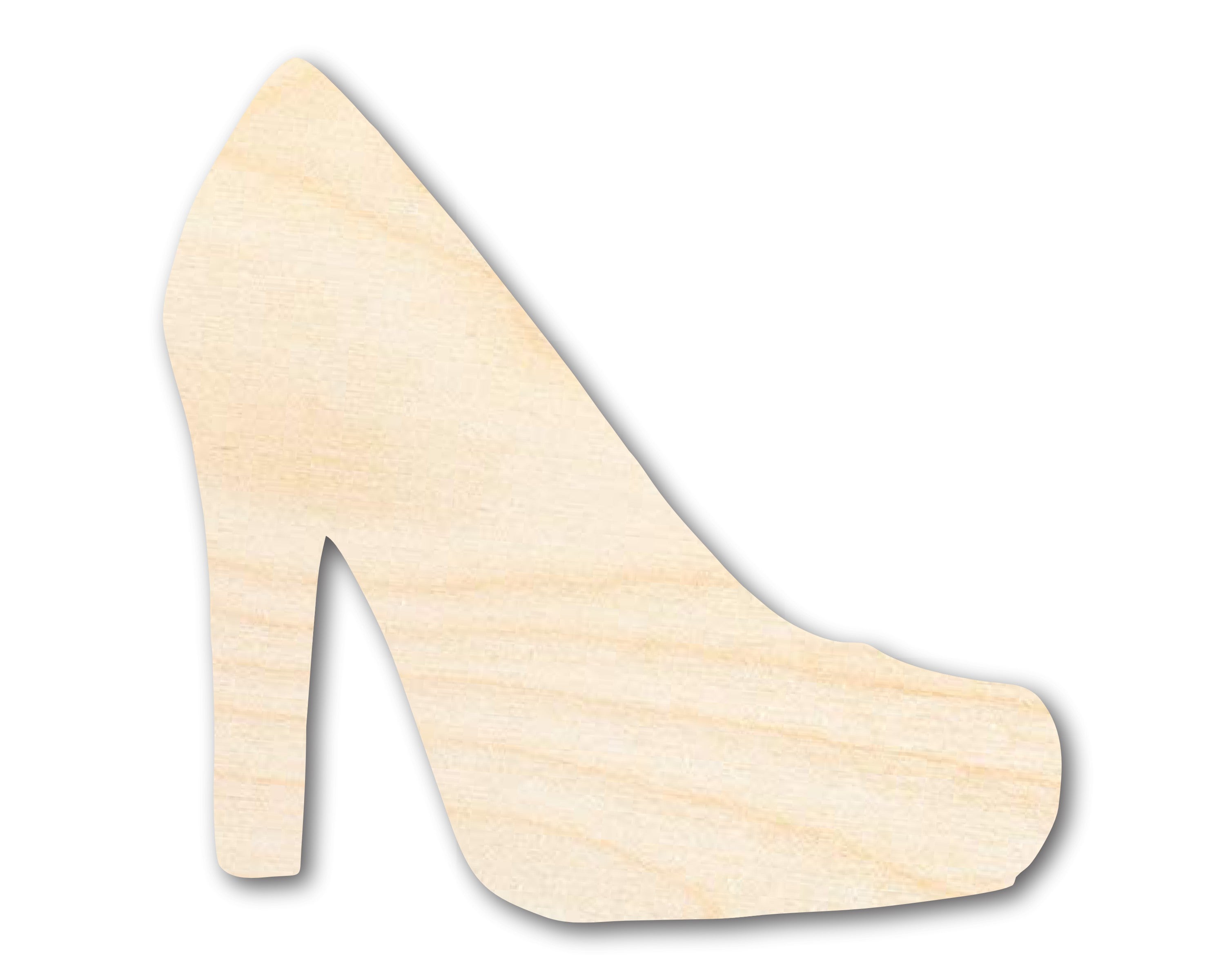 DIY Unfinished Baltic Birch Wood High Heel Shoe Shapes (Up to 36