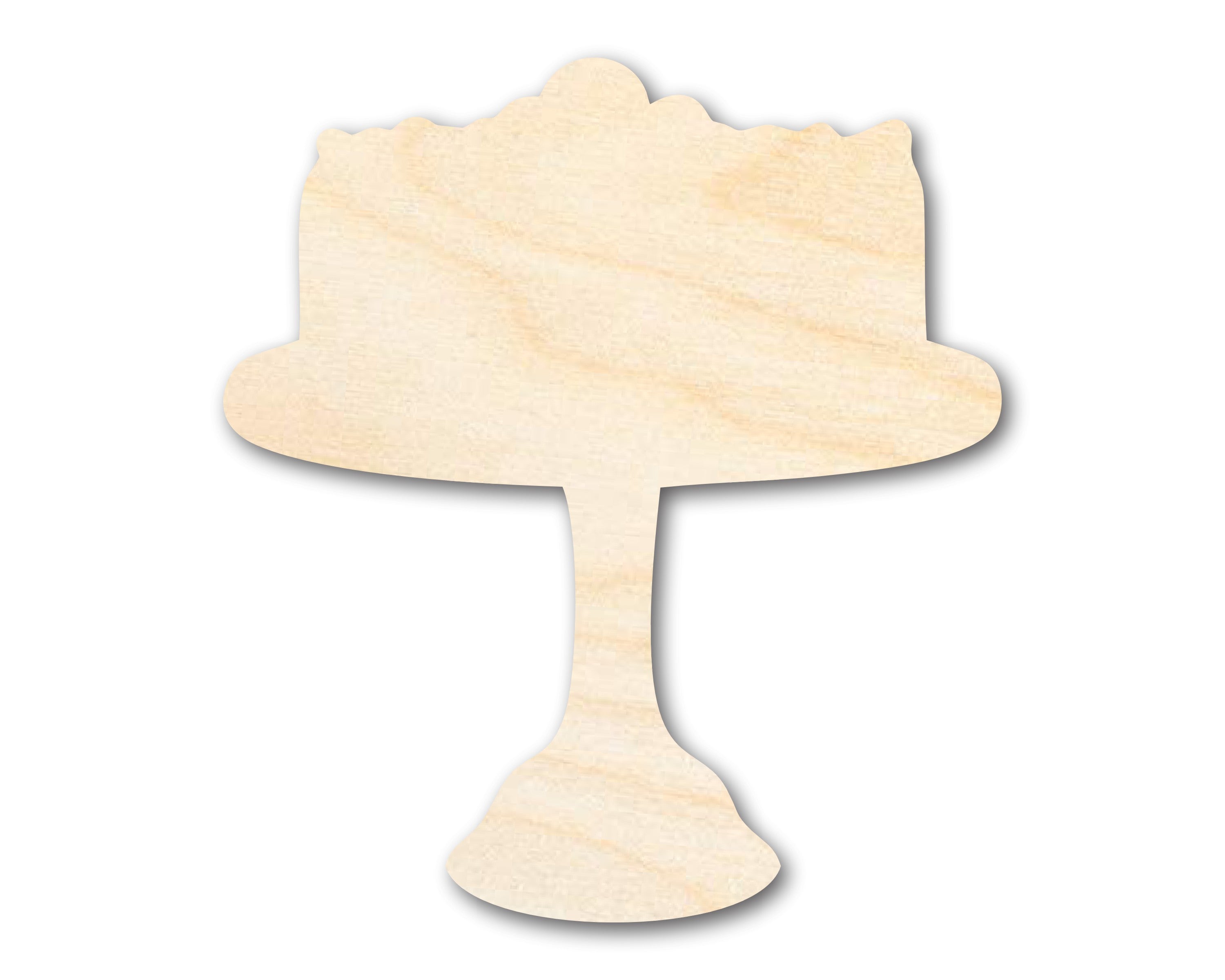 Unfinished Baltic Birch Wood Dessert Cake Shape Crafts - Up to 36 Inches