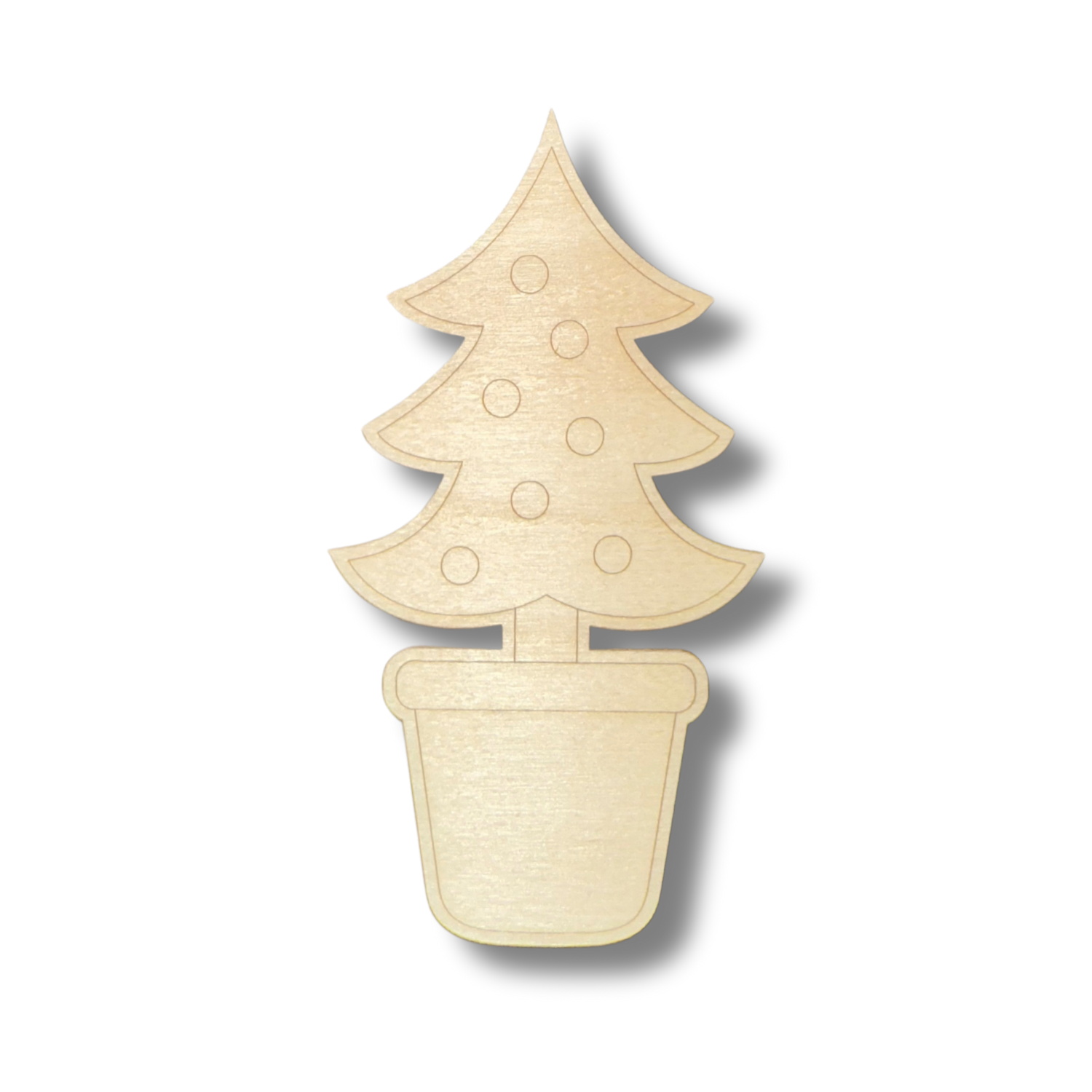DIY Unfinished Small Etched Christmas Tree Shapes for Line-by-Line Painting, Up to 30pcs