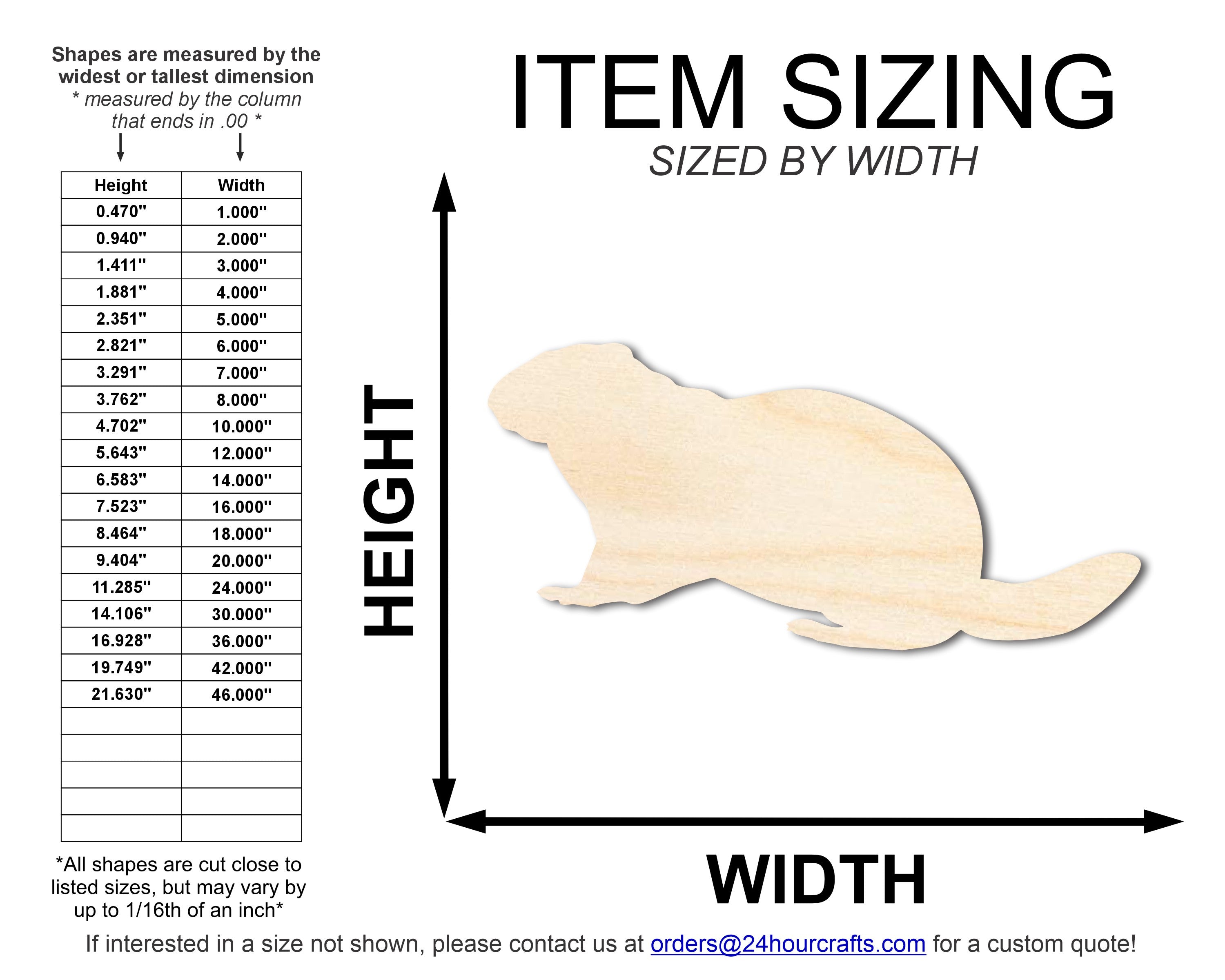 DIY Unfinished Wood Sitting Groundhog Shape for Groundhog Day up to 46 Inches