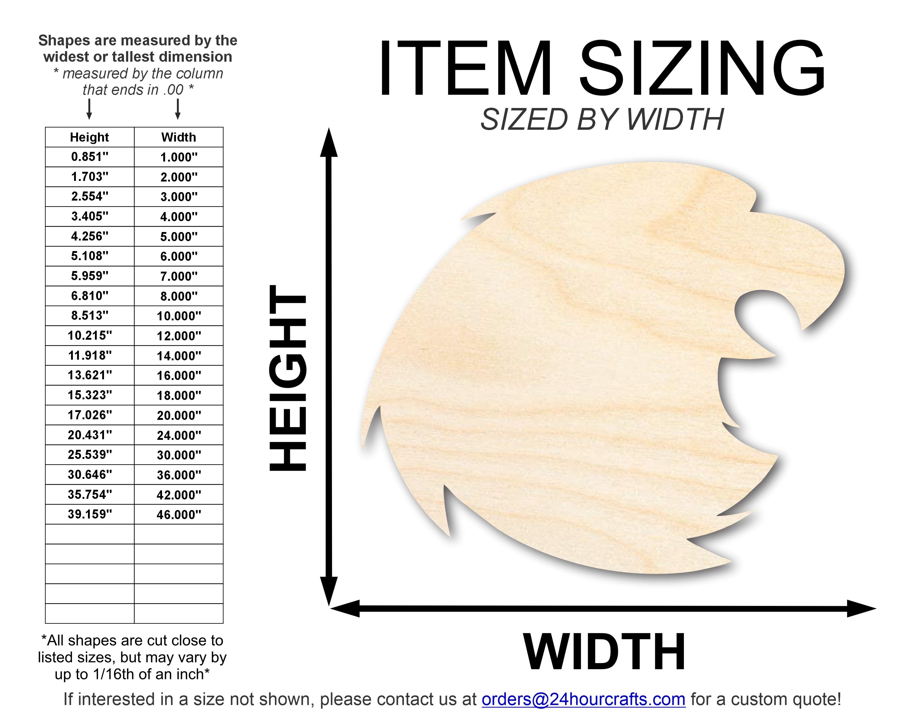 Unfinished DIY Craft Cutout of Wood Falcon Mascot Shape, Up to 46 Inches for Do - It - Yourself Projects