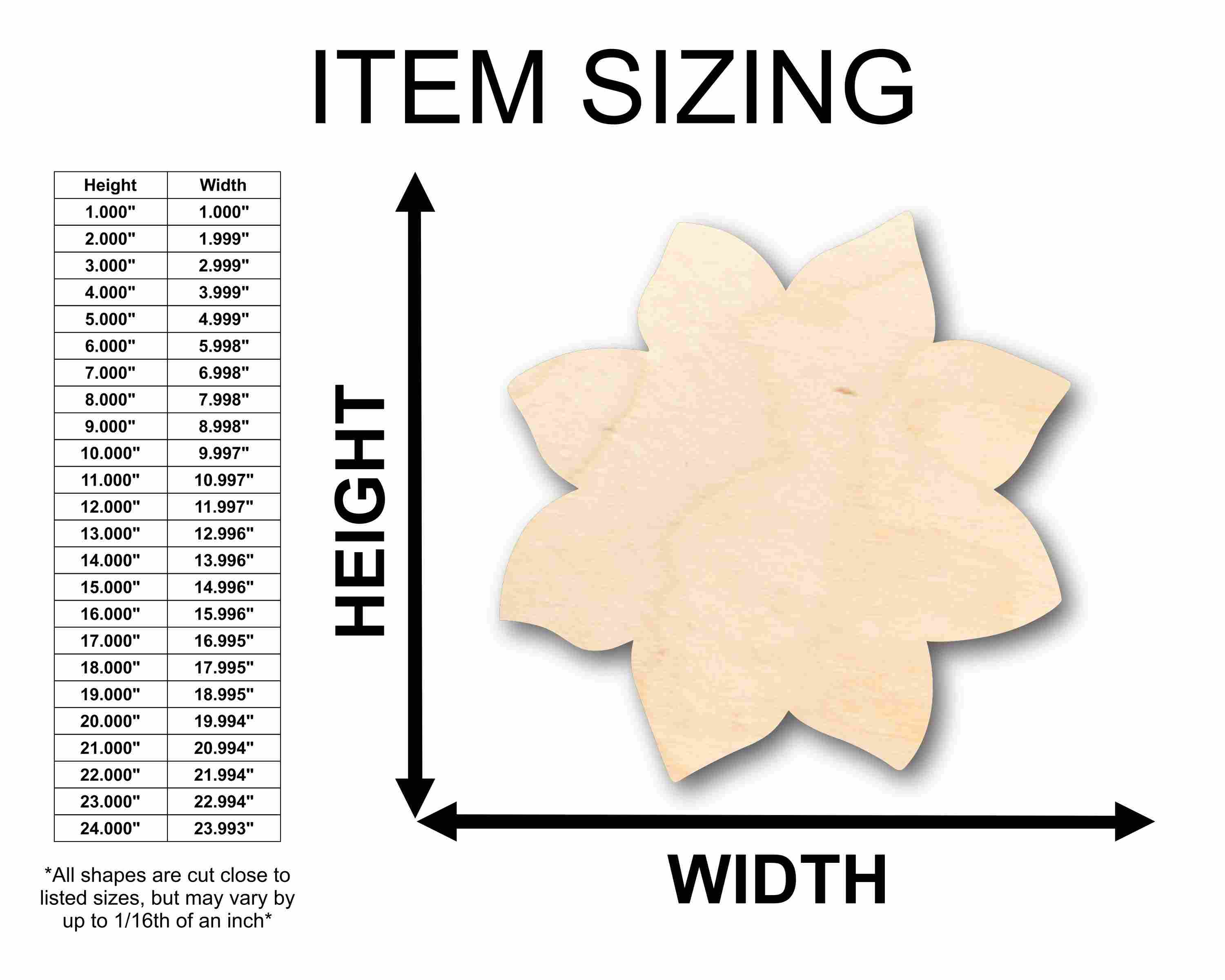 DIY Unfinished Wood Sunflower Petals Silhouette - Up to 46 Pieces for Crafts