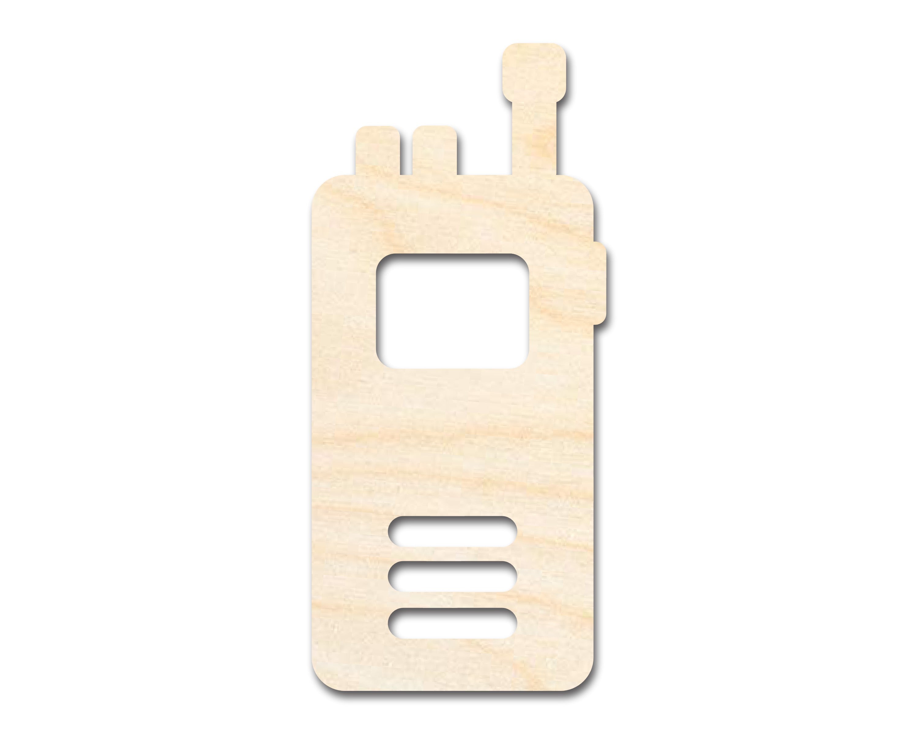DIY Unfinished Baltic Birch Wood Walkie Talkie Shape Cutout up to 46 Inches
