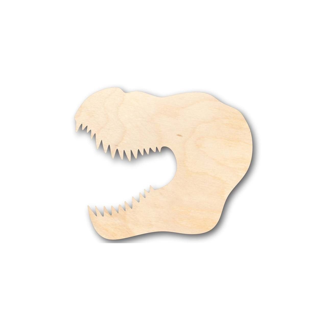 Unfinished Wood T-Rex Head Shape Craft for Jurassic Park and Dinosaur DIY Projects, Available up to 46 Inches