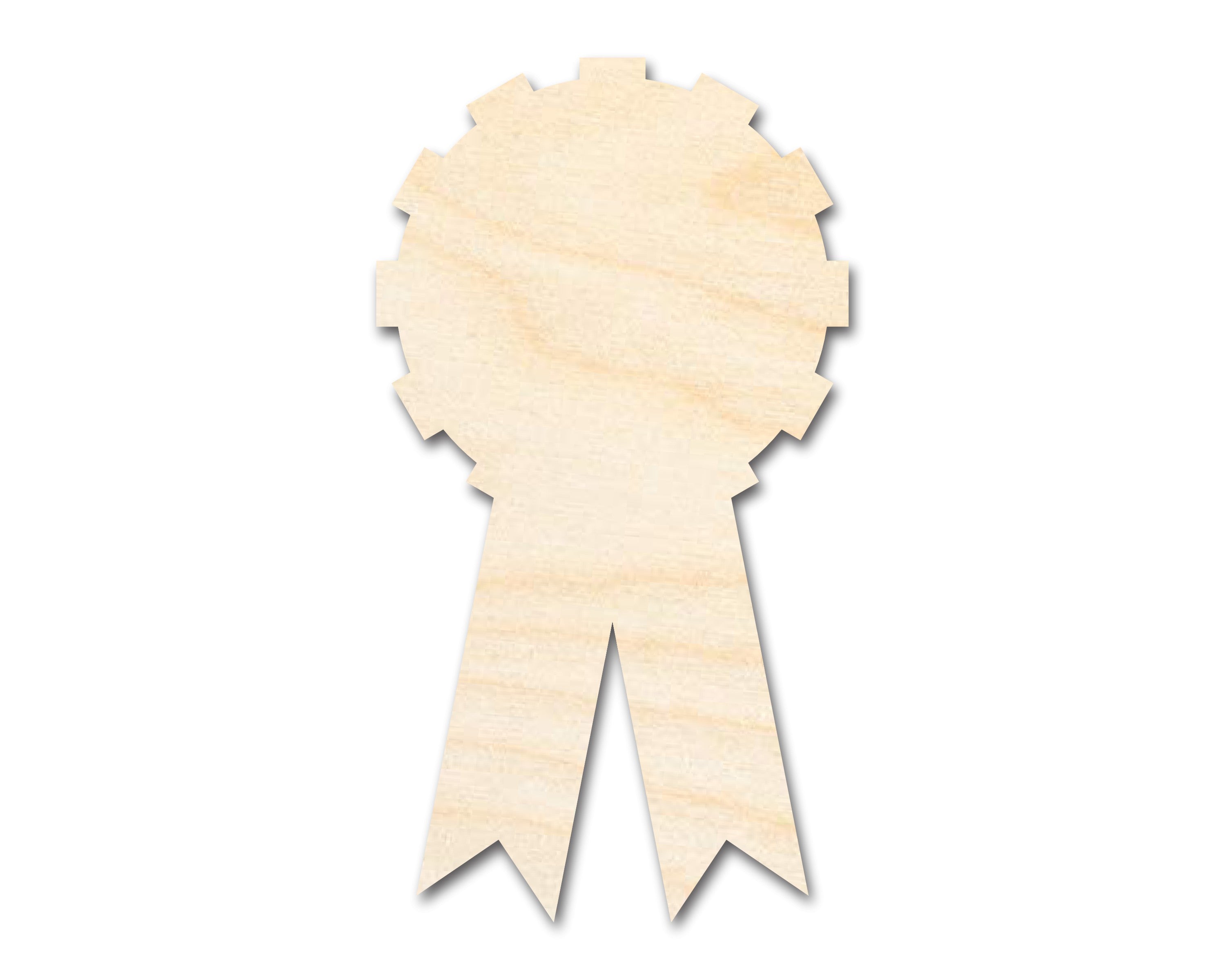 Unfinished Premium Birch Wood Award Ribbon Shape DIY Craft Cutout up to 36 Inches