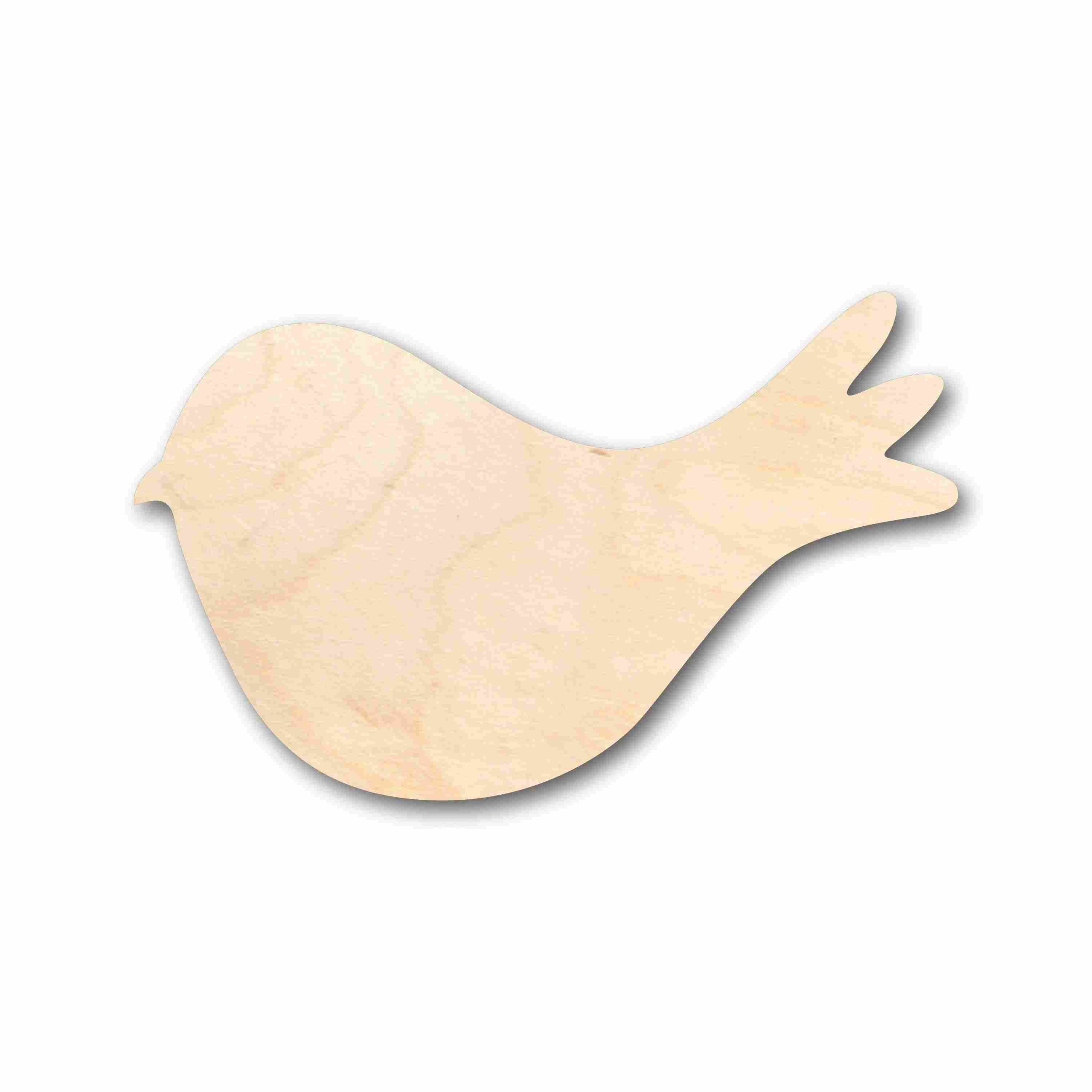 Unfinished Wood Bird Cute Craft Silhouette - Craft- up to 46 DIY