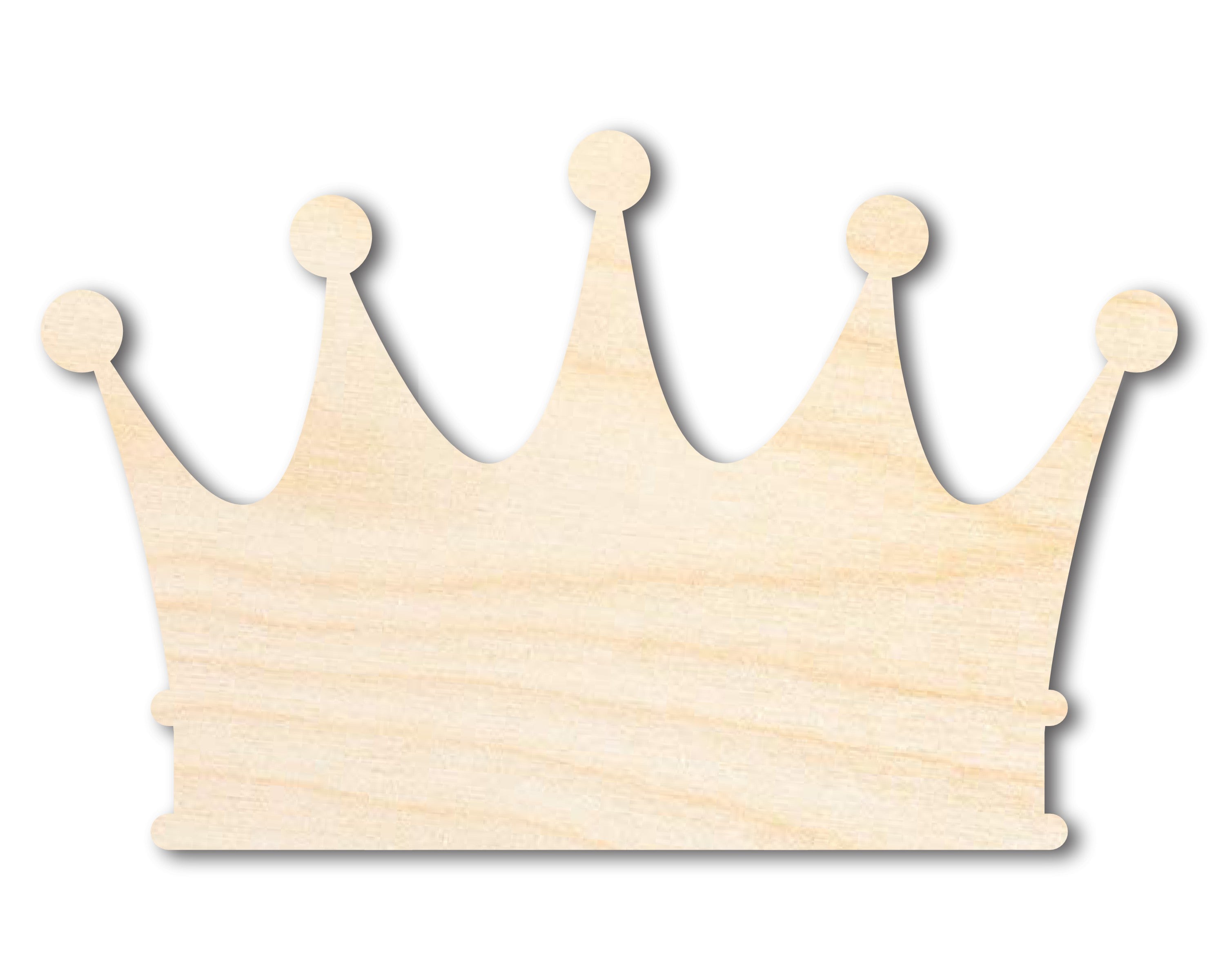 Unfinished Medieval Pirates Crown Shape DIY Craft Wood Cutout, Sizes Up to 46 Inches