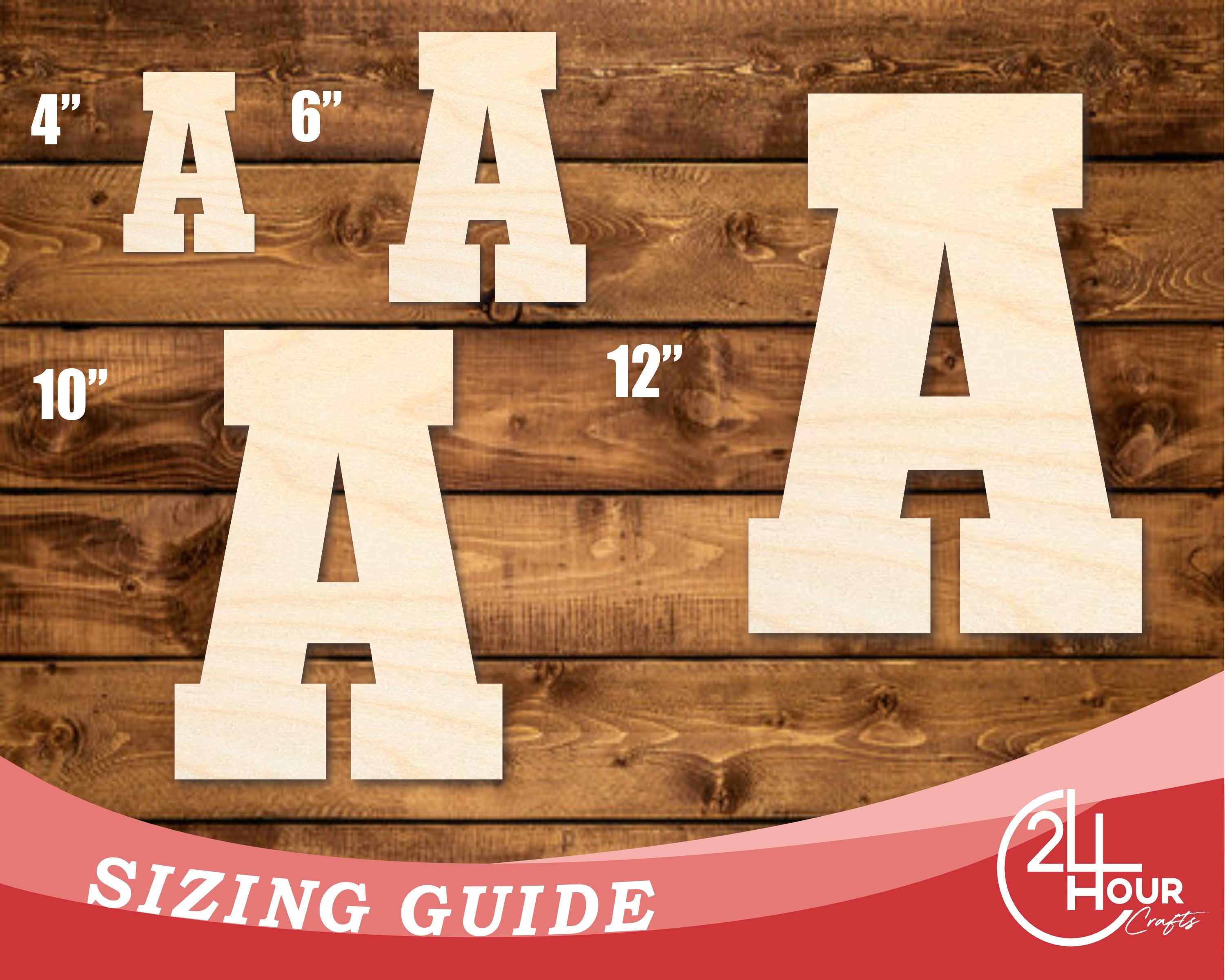 Unfinished Wood Varsity Team Font in A Shape - Ideal DIY Craft Cutout for Up to 46 DIY Projects