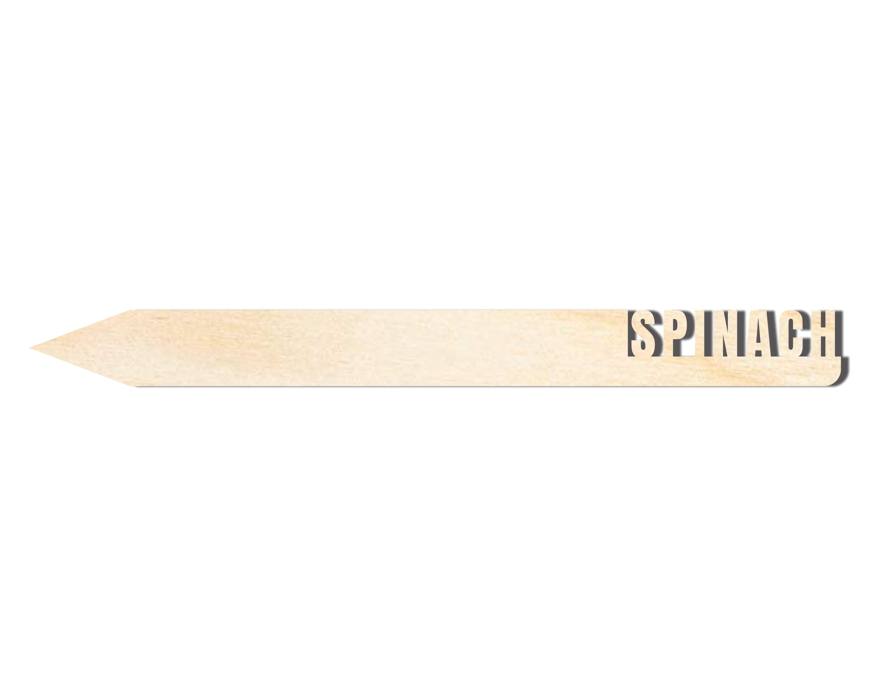 DIY Unfinished Baltic Birch Spinach Garden Stake Cutouts up to 24 Inches