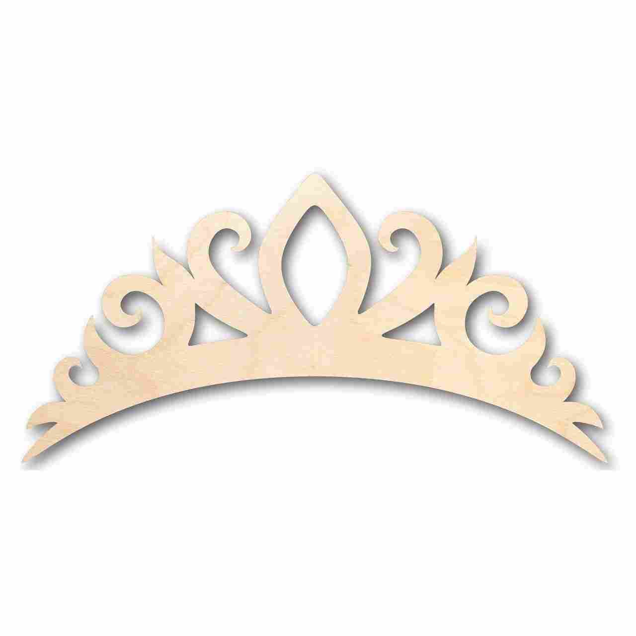 Unfinished DIY Wood Tiara Crown Shape Craft for Royalty Projects, Sizes Up to 46 Inches