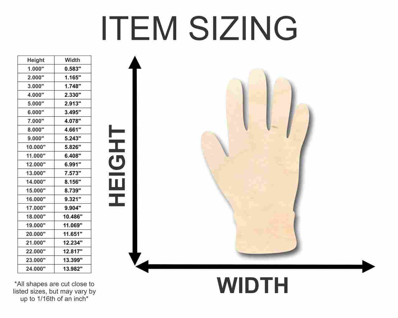 Unfinished Wood Gloves Shaped DIY Craft Supplies for Winter and Work, Suitable for up to 46 DIY Projects