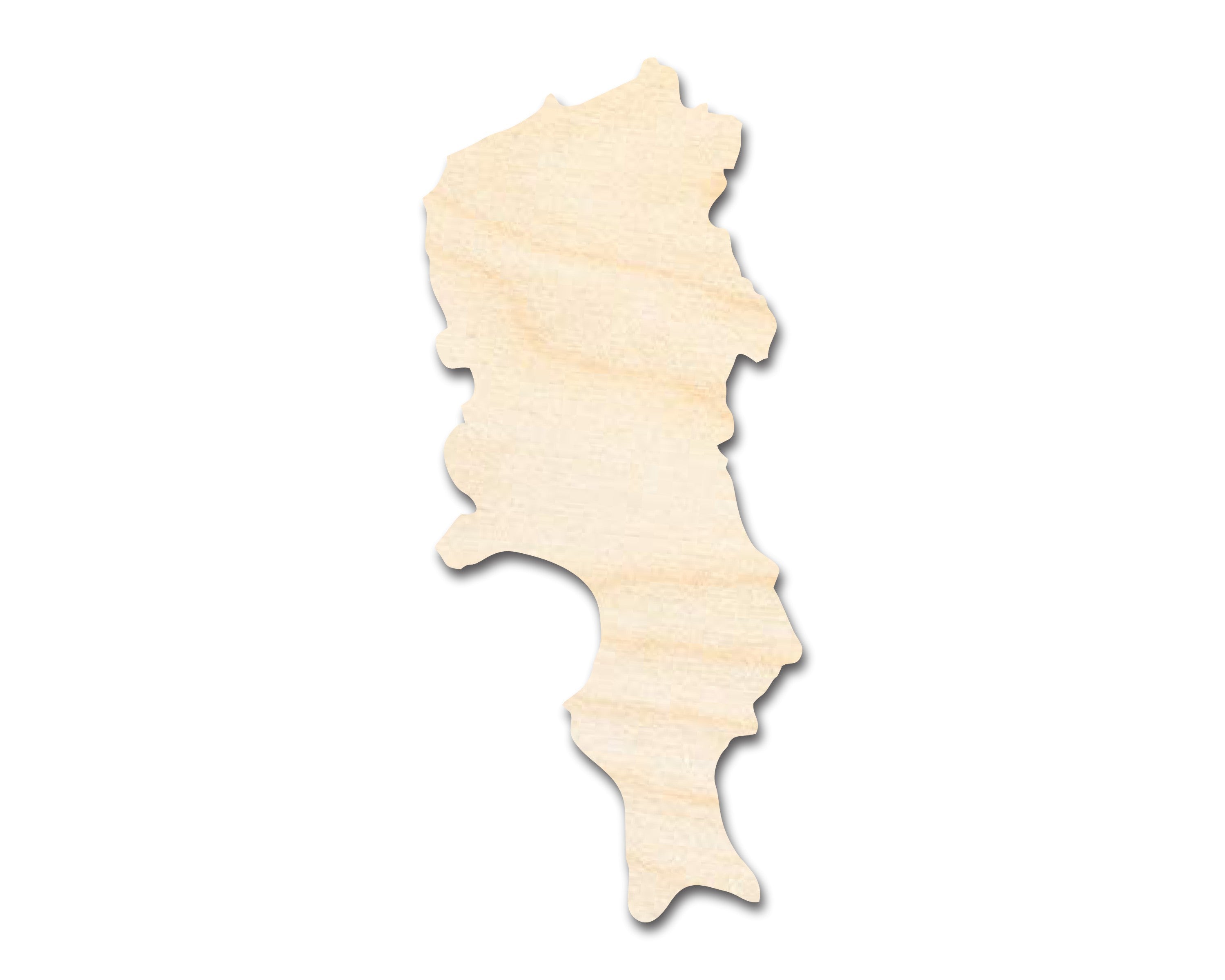 Unfinished Baltic Birch Wood Cabo Verde Sal Island Shape Crafts for Up to 46 DIY Projects