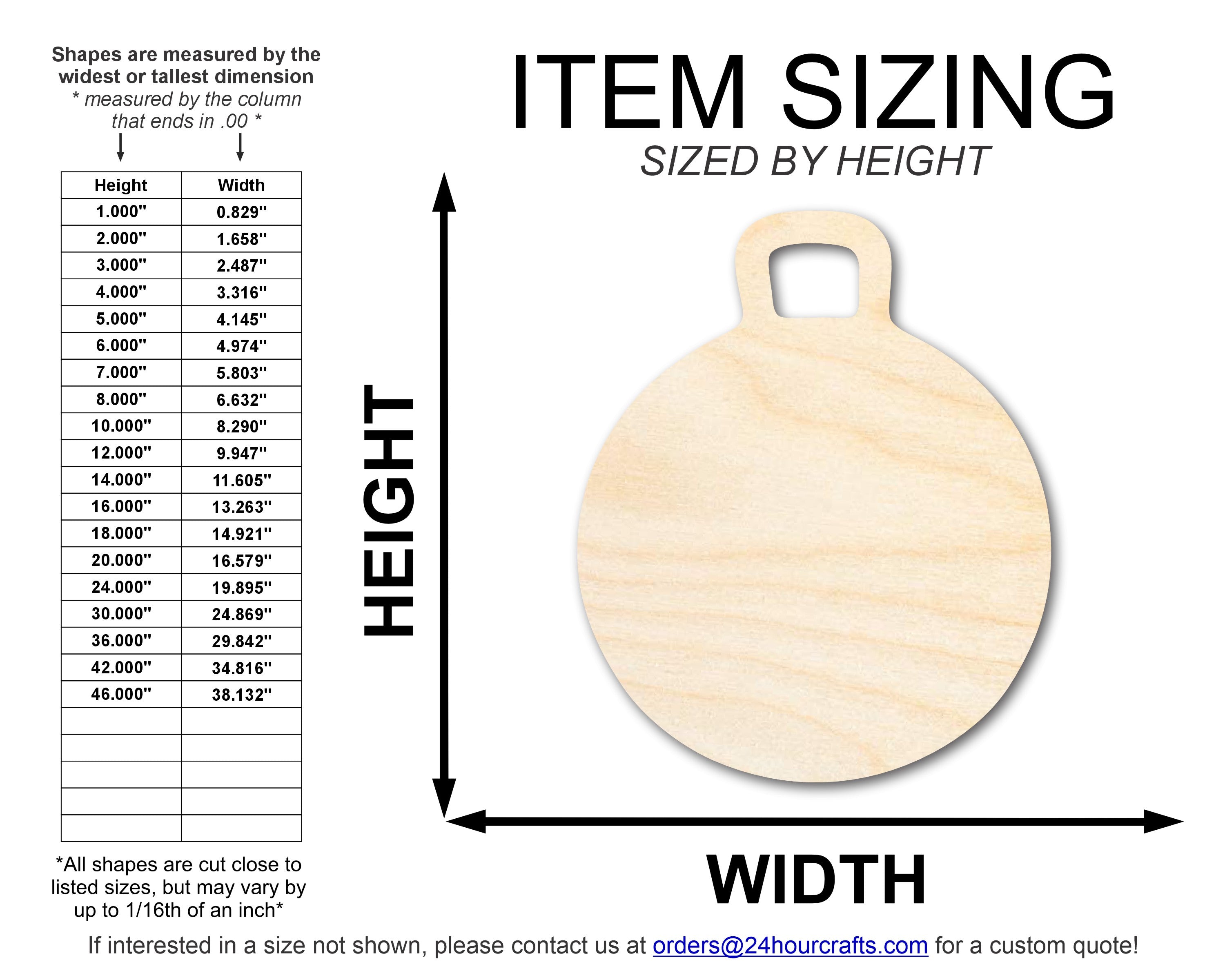 Unfinished DIY Craft Cutout in the Shape of a Bouncy Ball | Up to 46 Different DIY Options