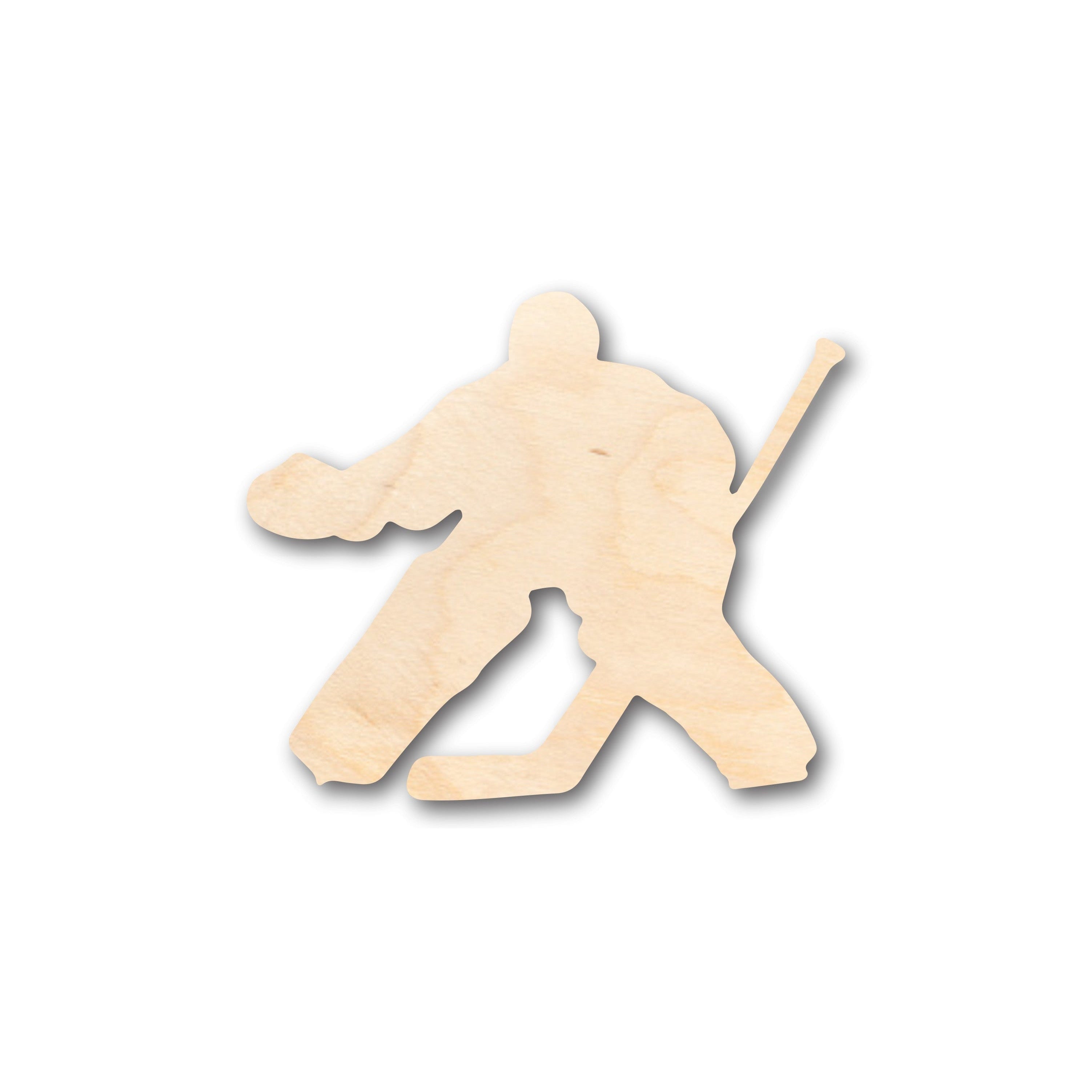 DIY Unfinished Wood Hockey Goalie Shape for Crafts up to 46 Inches