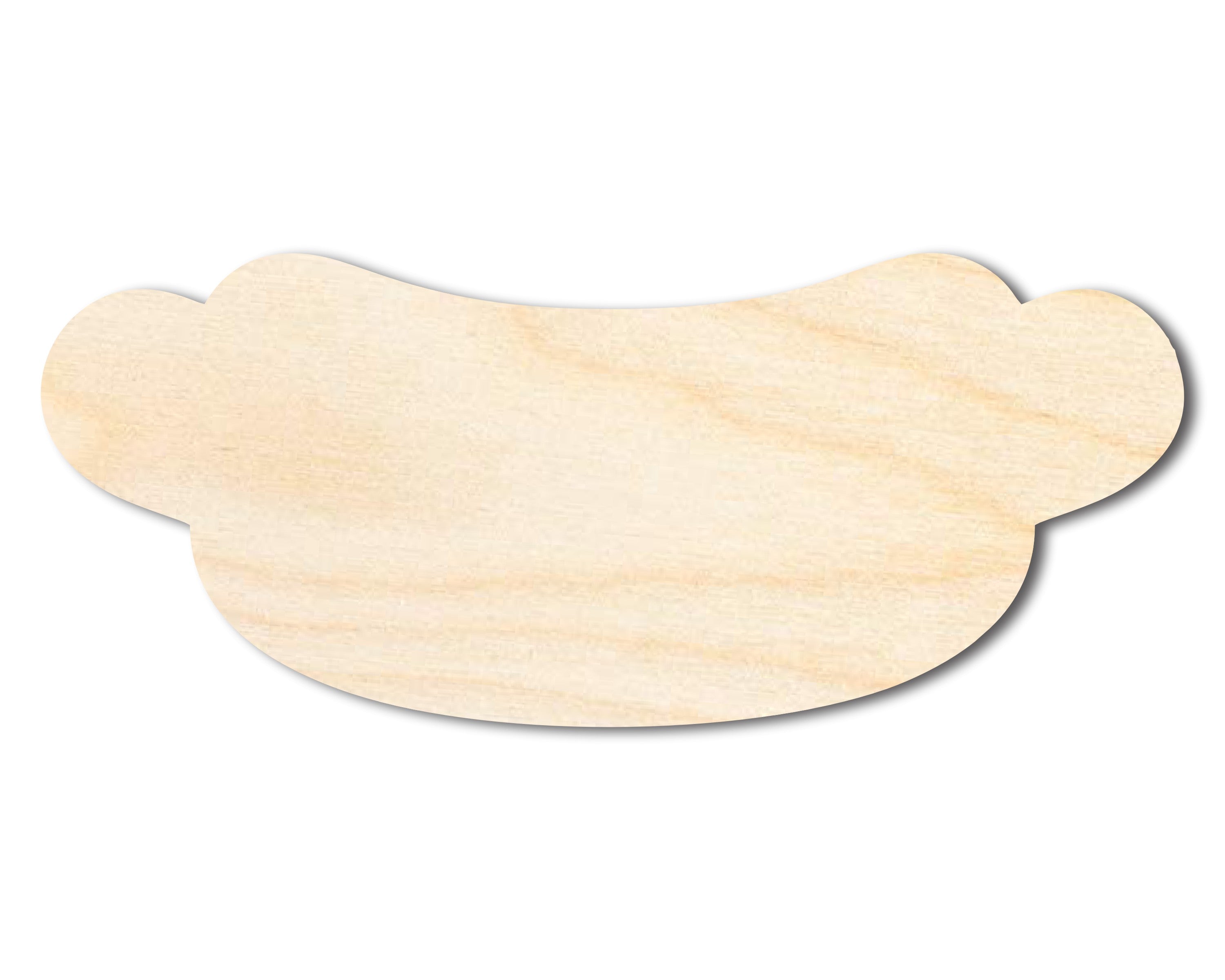 Unfinished Baltic Birch Hot Dog Shape Craft Cutouts for Up to 46 DIY Projects