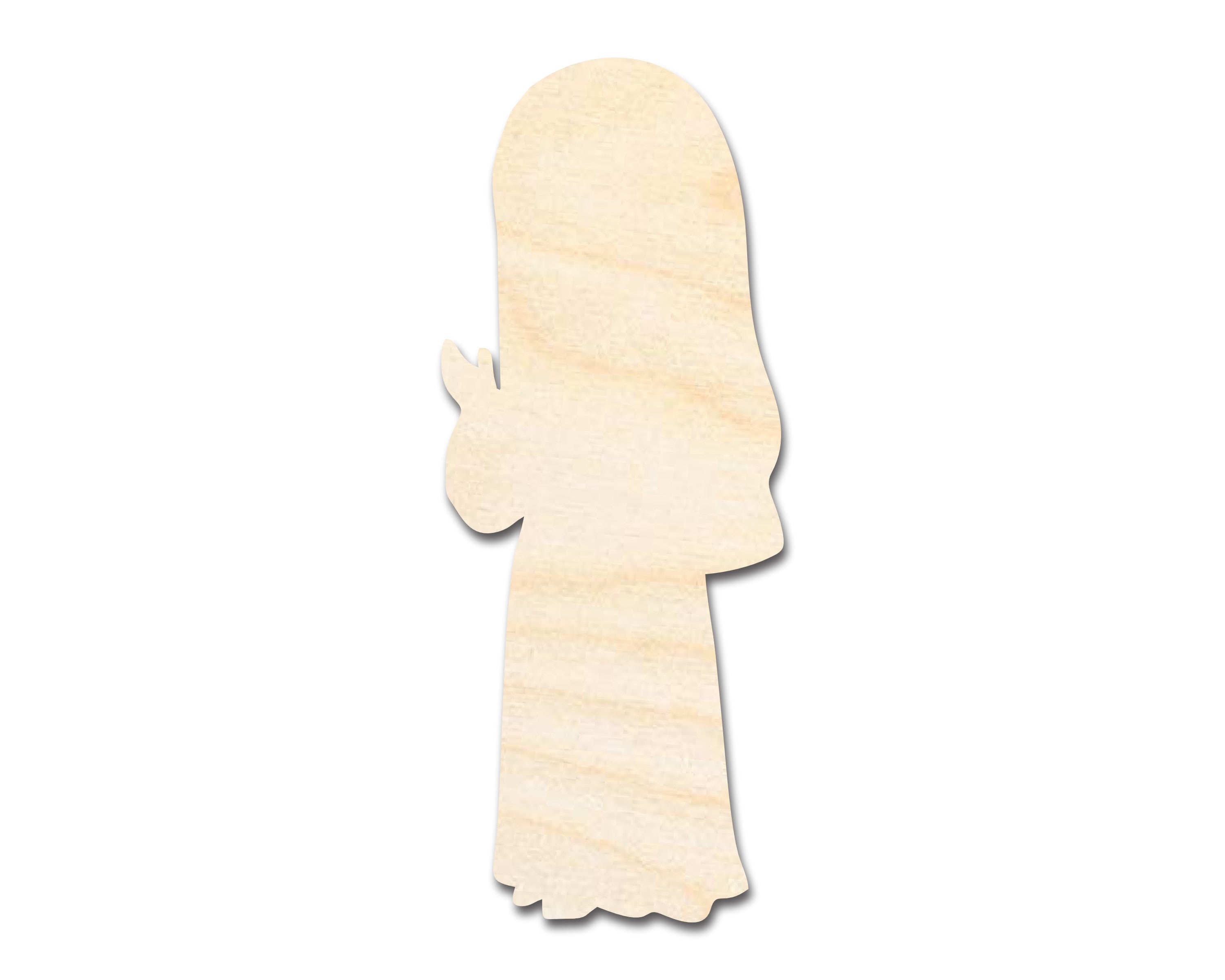 DIY Unfinished Baltic Birch Wood Nun Shape Cutout up to 46 Inches