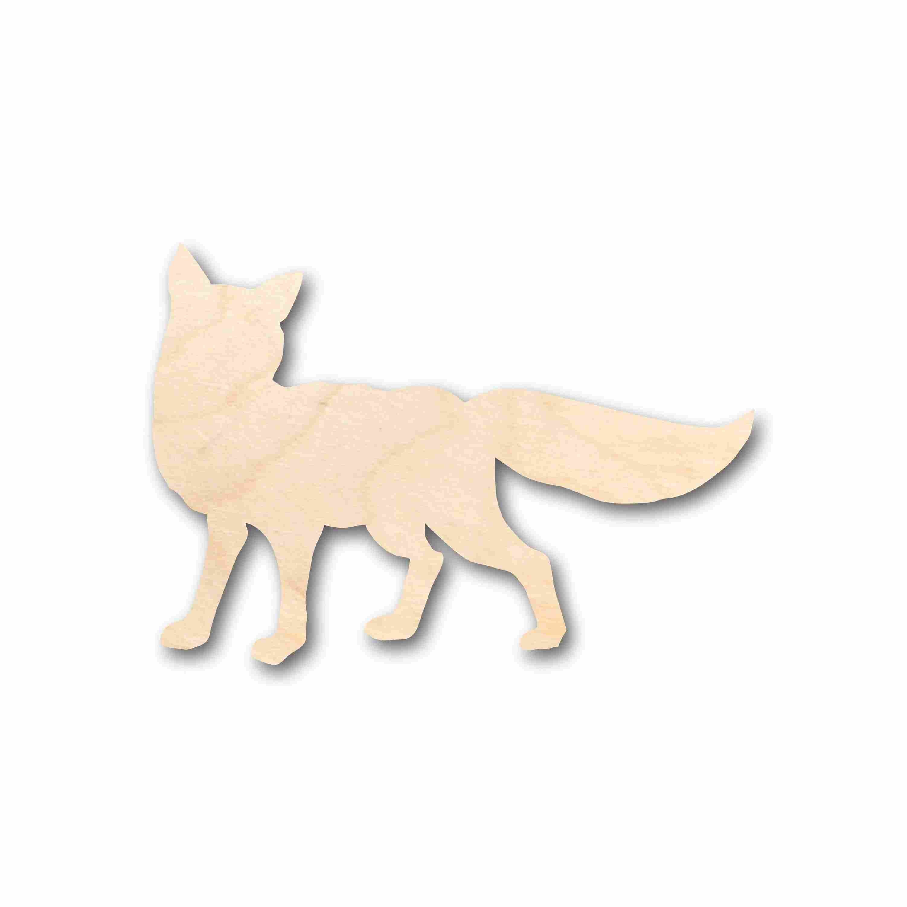 Unfinished Wood Craft Fox Silhouette for Up to 46 DIY Projects