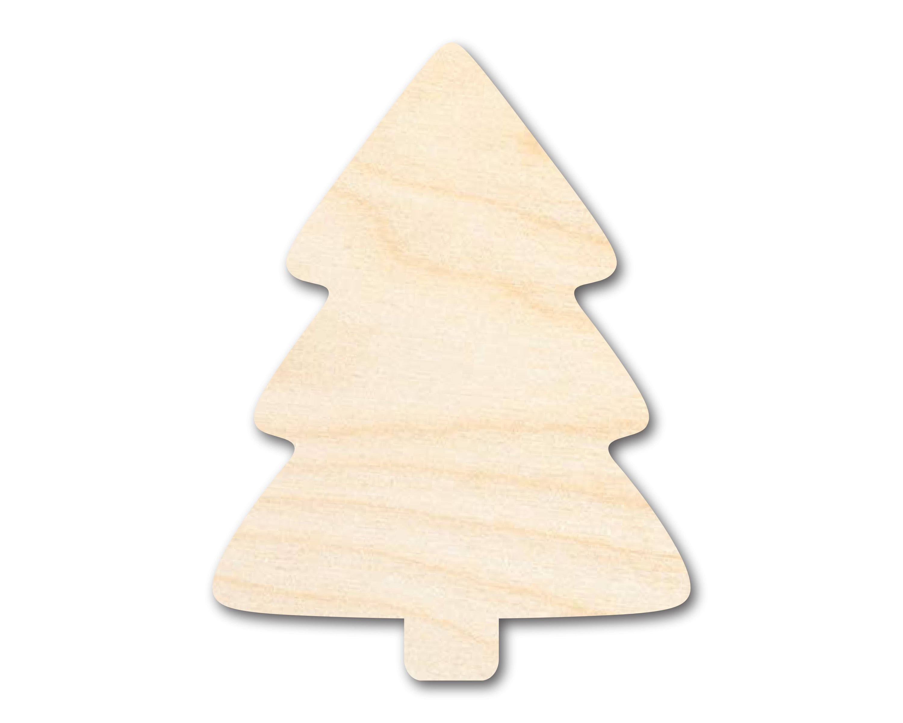 High - Quality Unfinished Wood Simple Christmas Tree Shape Cutout for DIY Crafts, Part of the Bigger and Superior Collection
