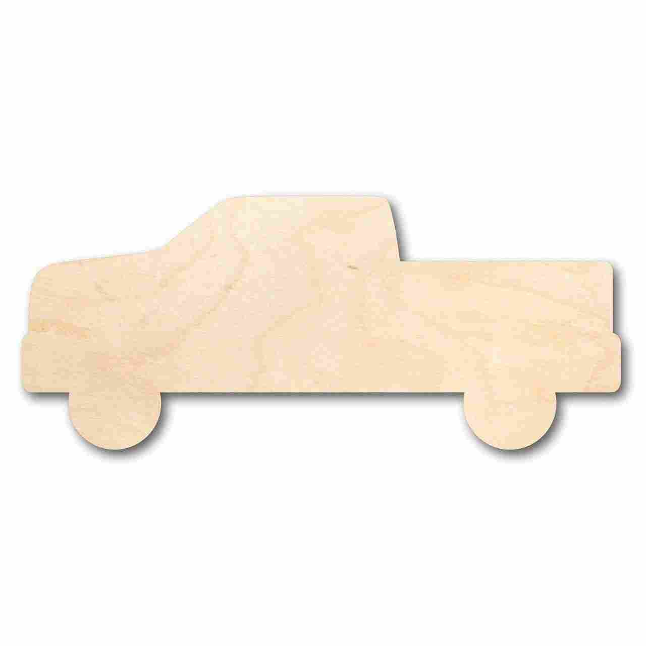 Unfinished DIY Crafting Material - Wood Pickup Truck Shape for Up to 46 DIY Projects