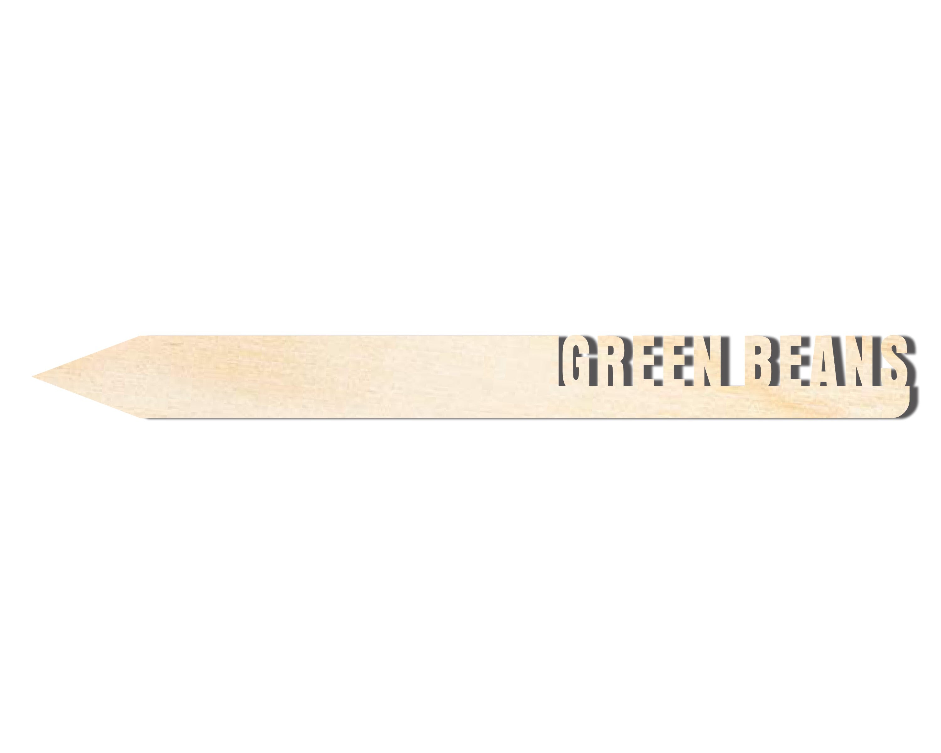 Unfinished DIY Craft Cutout of Wood Green Beans Garden Stake for Up to 24 DIY Projects