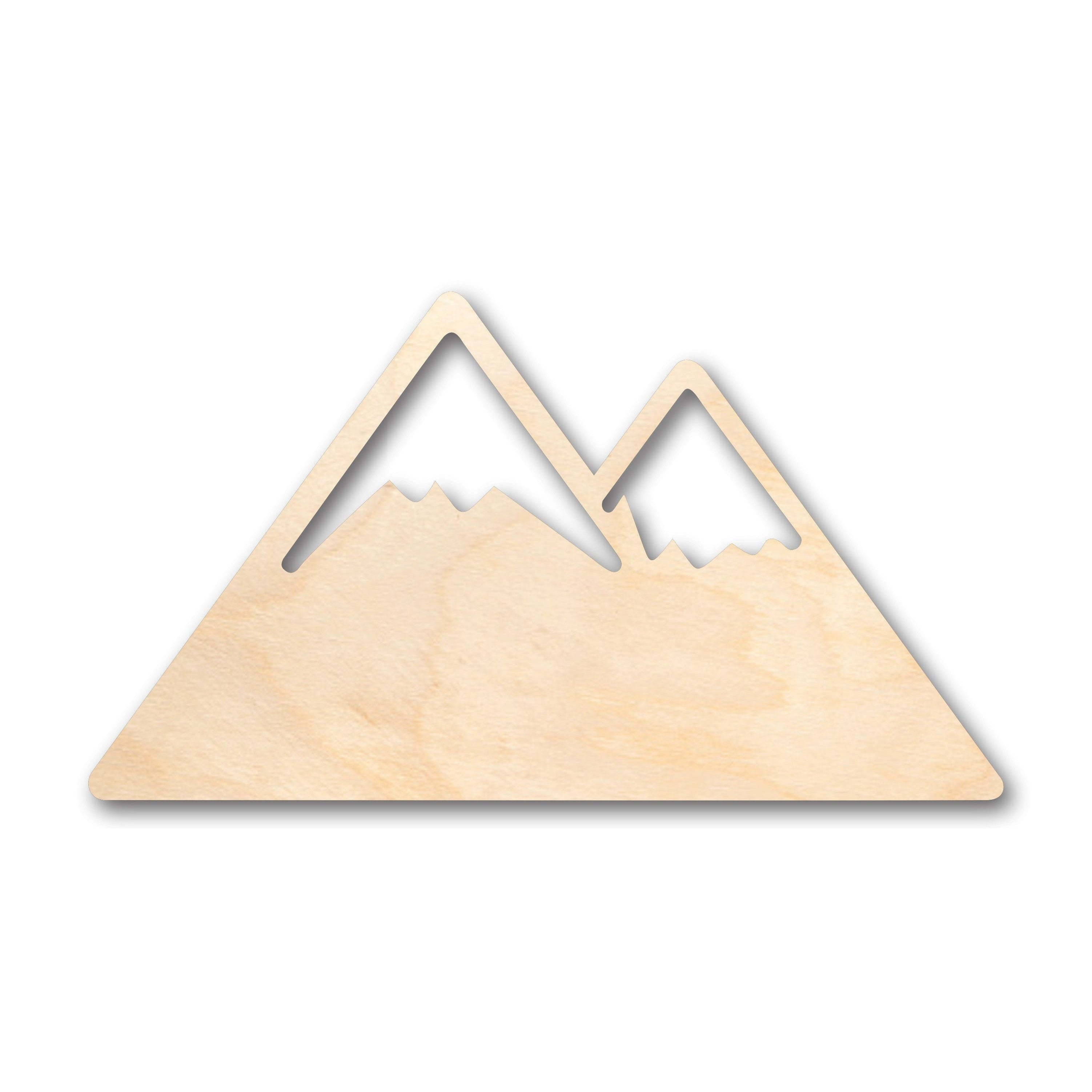 Unfinished Wood Mountain Peaks Shape - Craft - up to 46 DIY