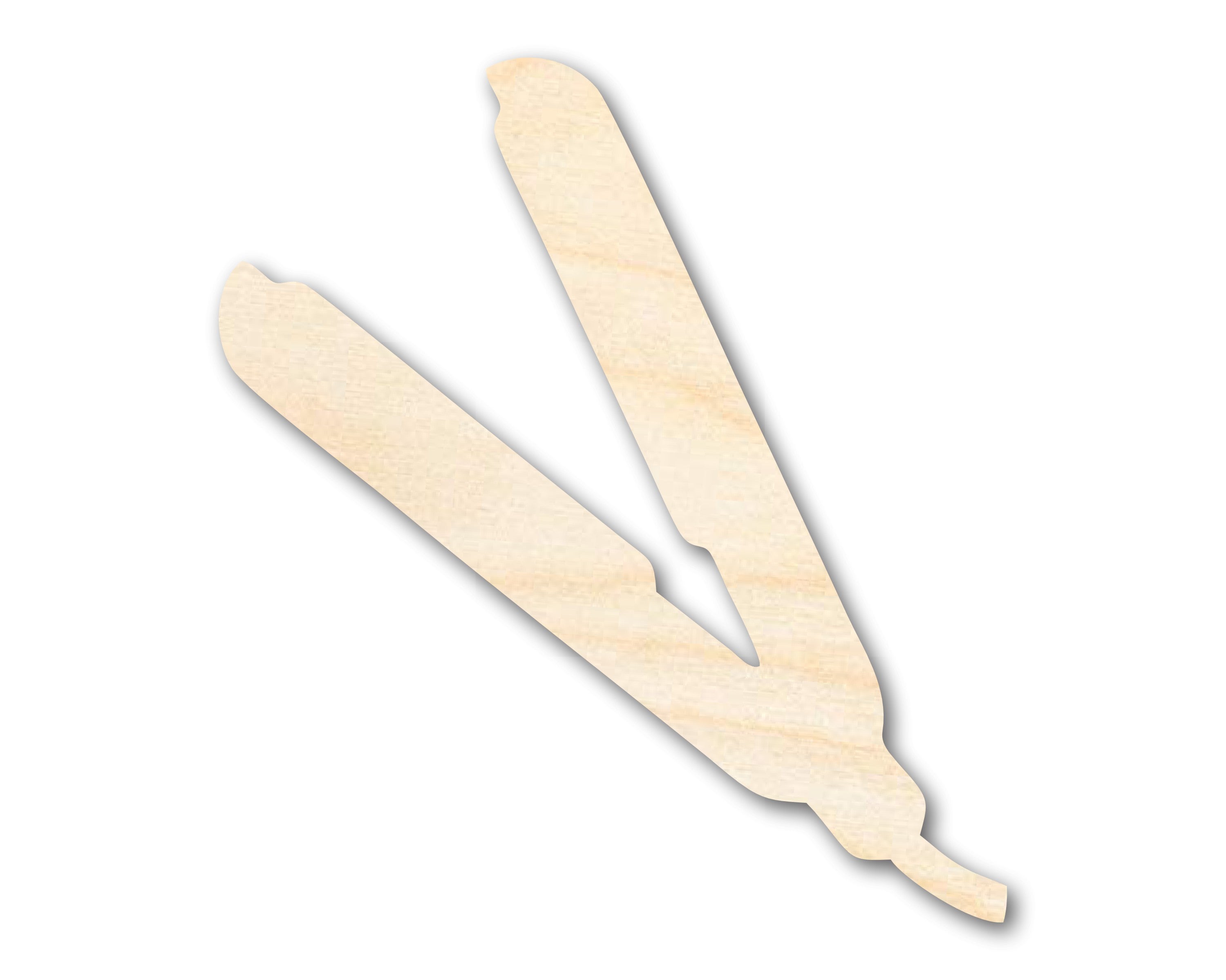 Unfinished Wood Straightener Shape - Ideal DIY Craft Cutout for Up to 46 Do - It - Yourself Projects