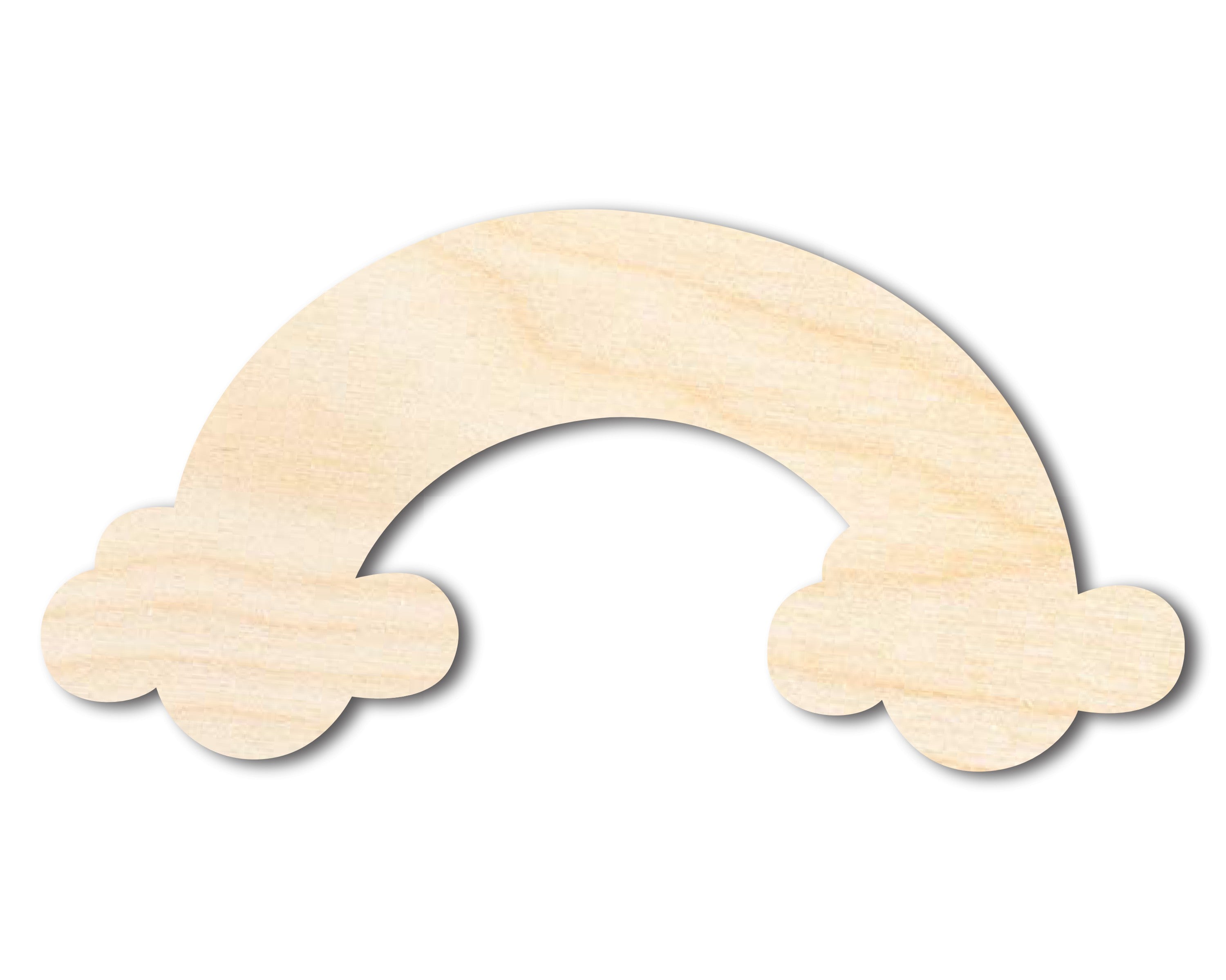 Unfinished Baltic Birch Wood Rainbow Silhouette Craft Supplies for Up to 46 DIY Projects