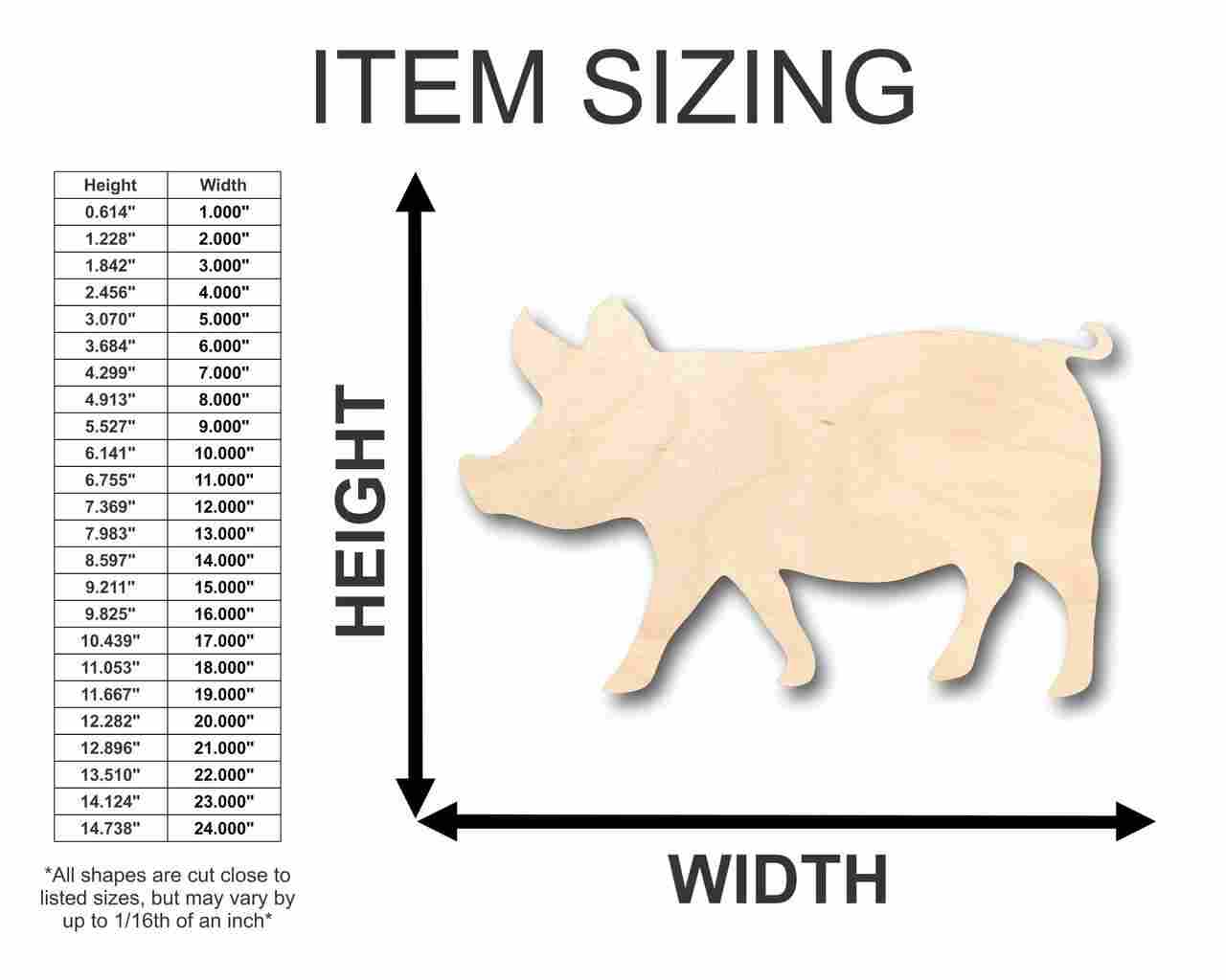 Unfinished Wood Pig Shape Craft for DIY Projects - Ideal Farm Animal Decor Up to 46 DIY Options