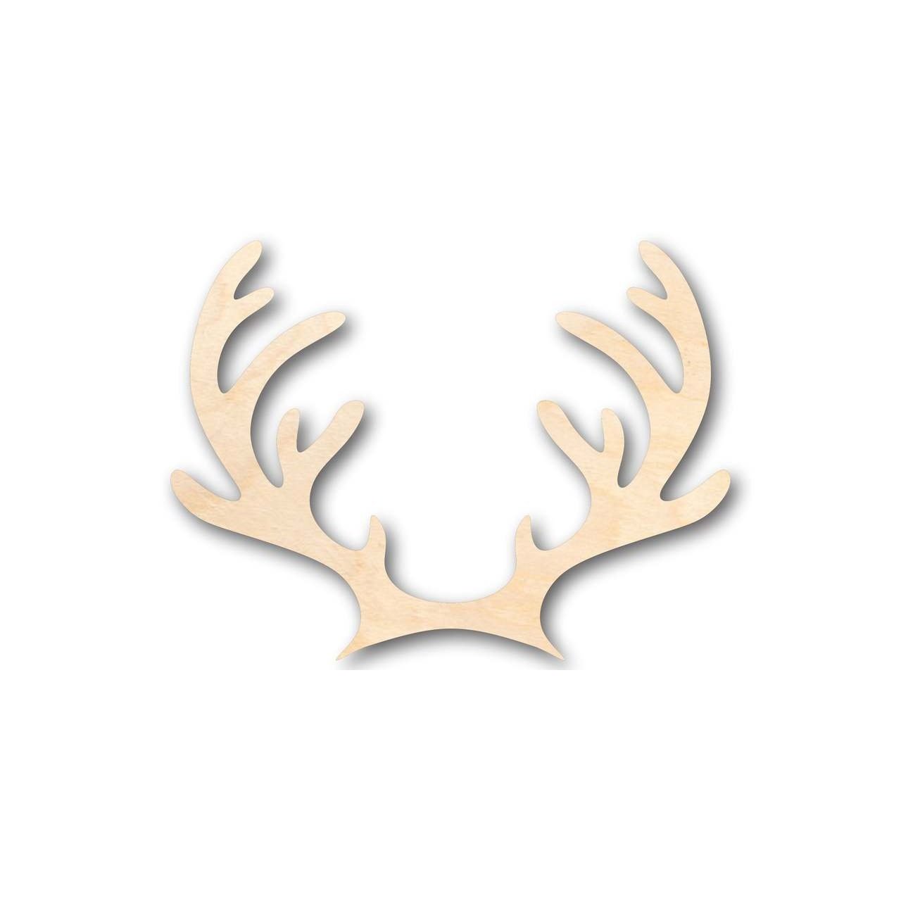 DIY Unfinished Baltic Birch Wood Reindeer Antlers Shape up to 46