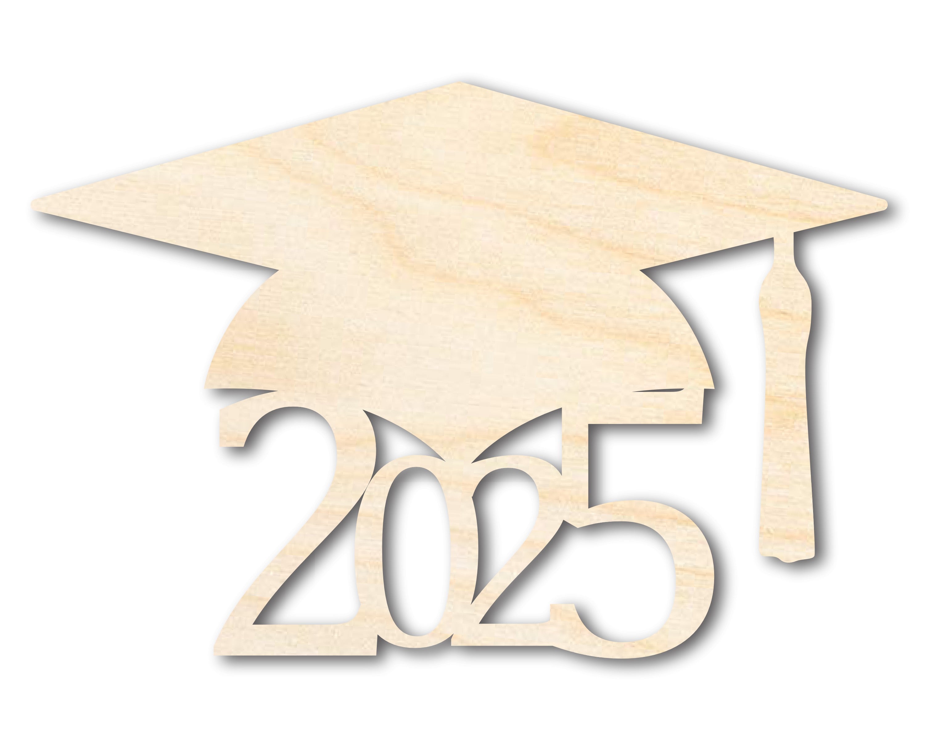 2025 Unfinished Wood Graduation Cap Shape for Up to 46 DIY Crafts