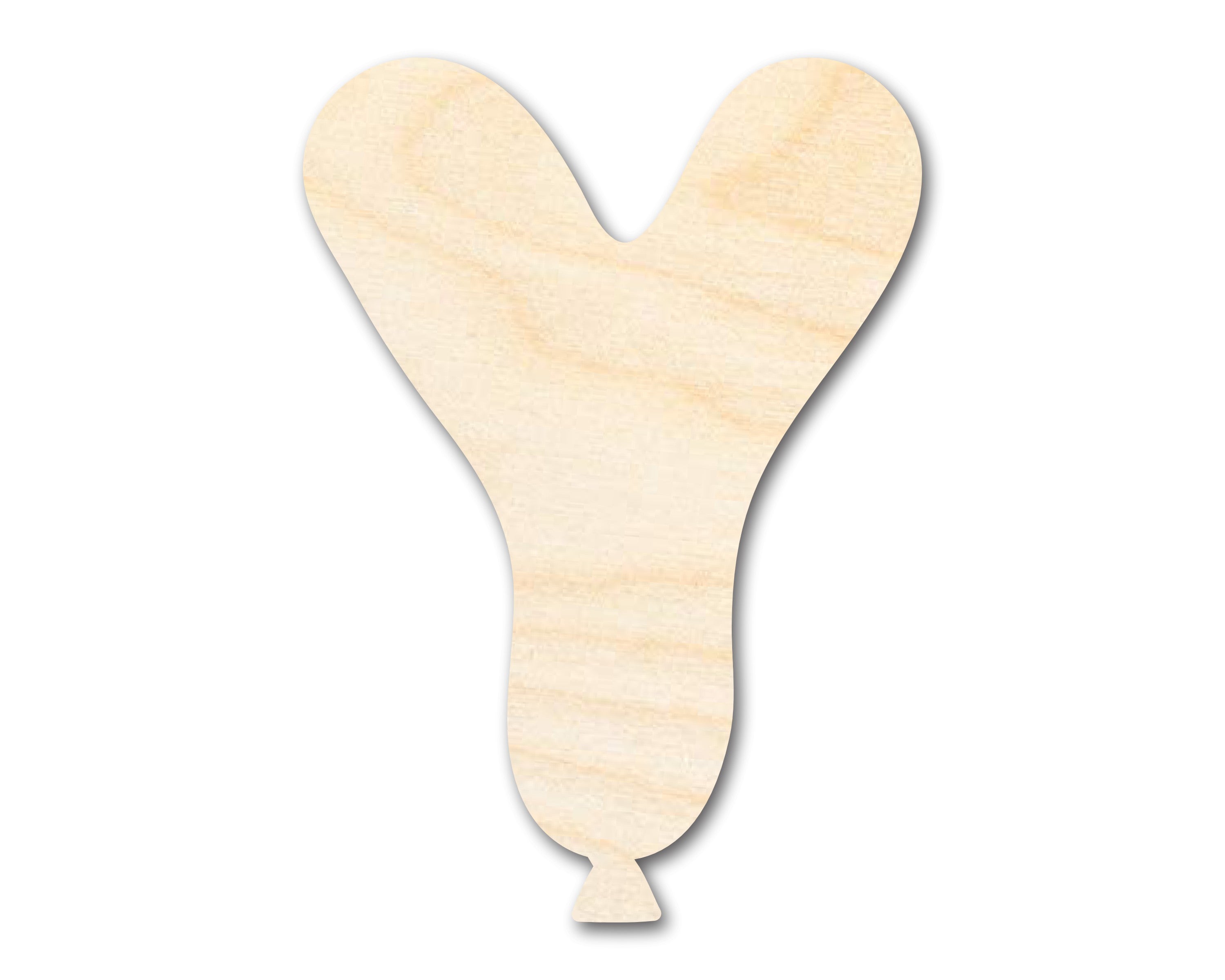DIY Unfinished Baltic Birch Wood Balloon Letter Y Shape, Up to 46 Inches