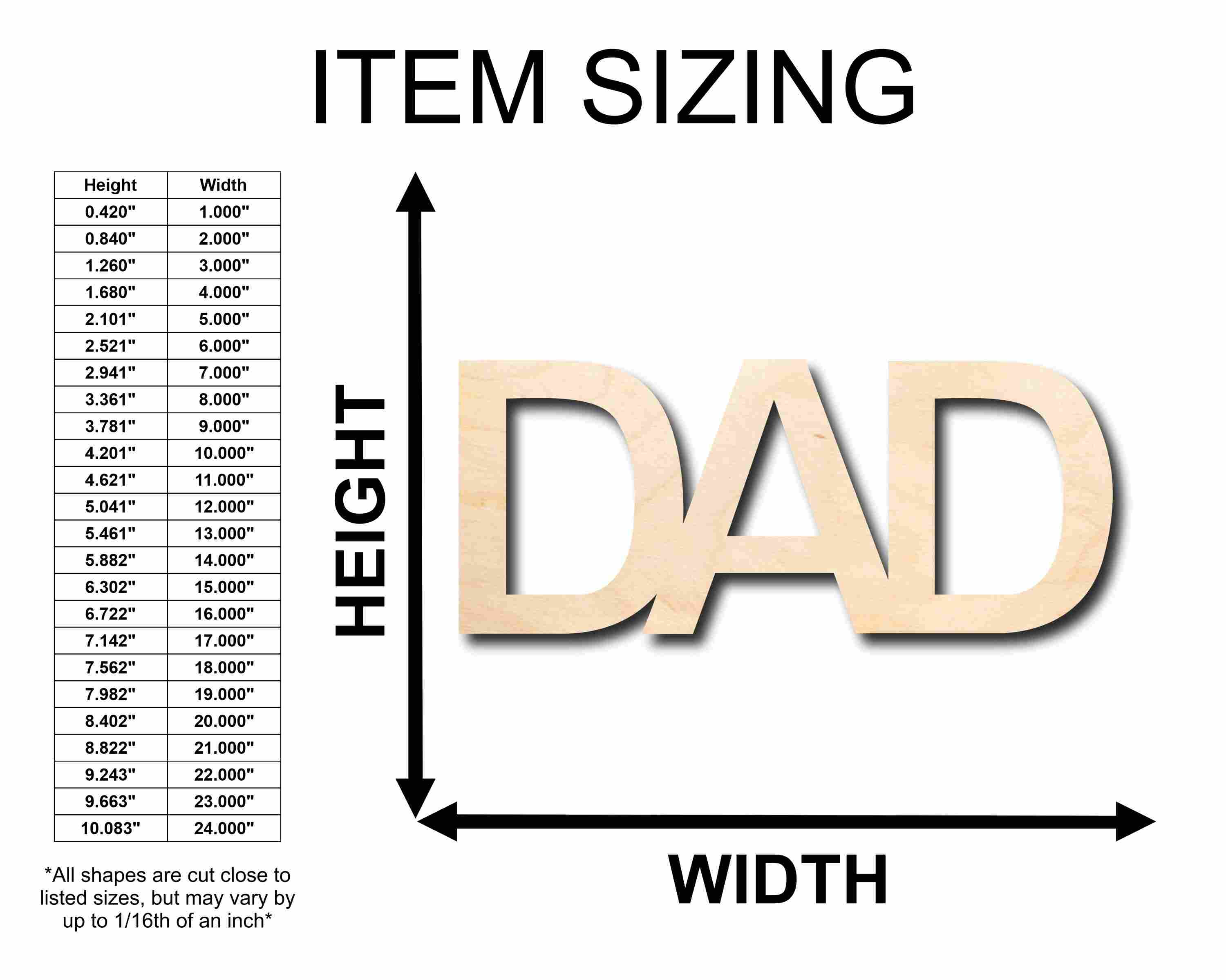 DIY Handmade Unfinished Wood Cutout Craft for Fathers - Ideal for Father's Day Projects