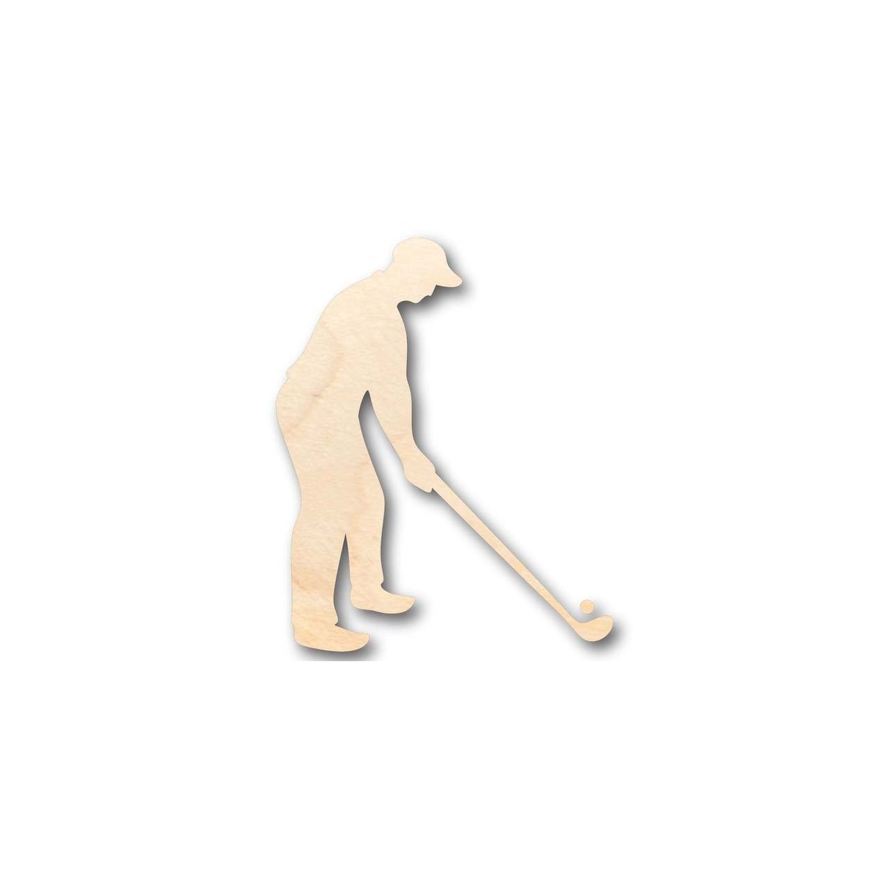 DIY Unfinished Wooden Golfer Shape for Sporting Crafts up to 46 Inches