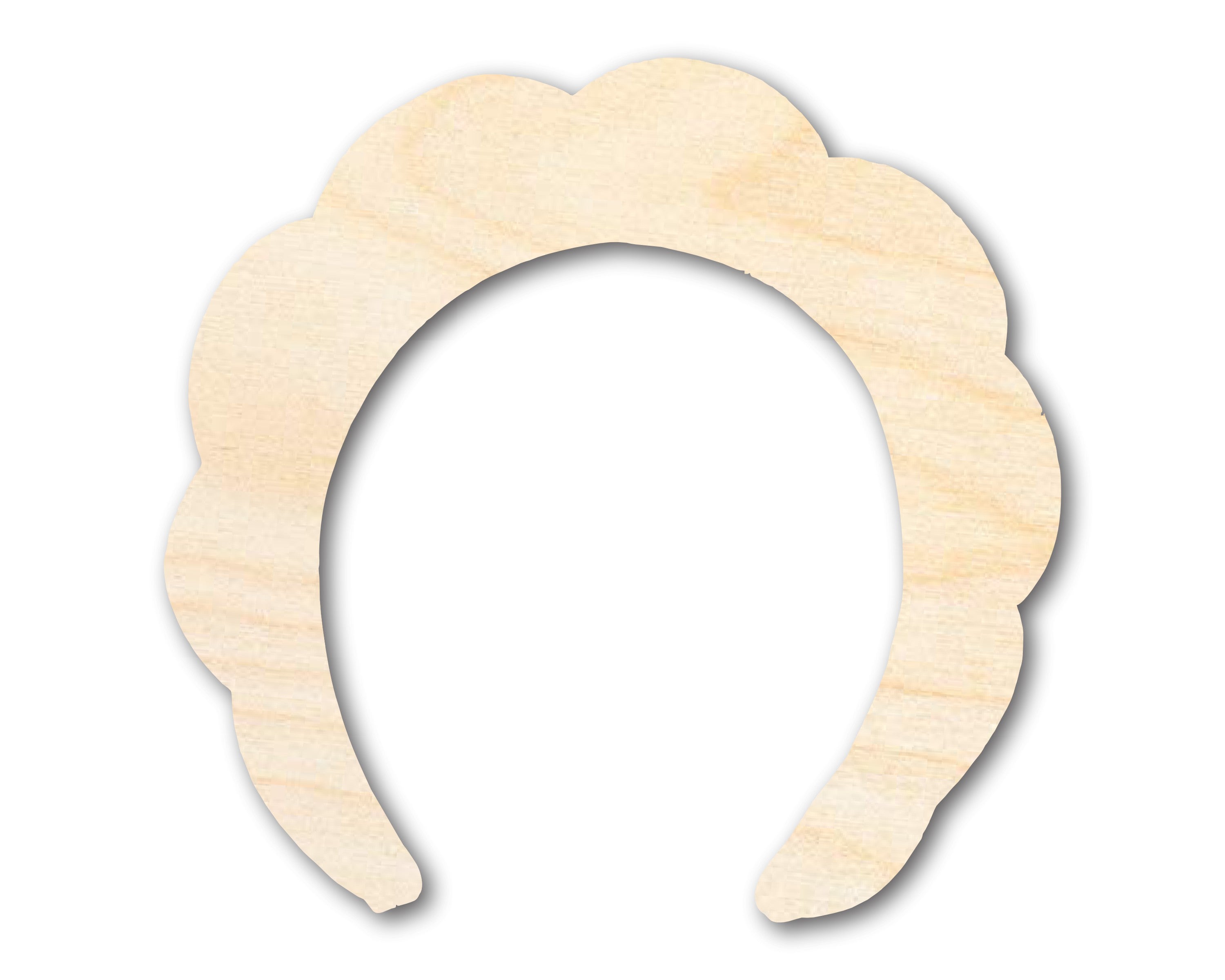 Unfinished DIY Craft Cutout in the Shape of a Wood Makeup Headband | Up to 46 DIY Options Available