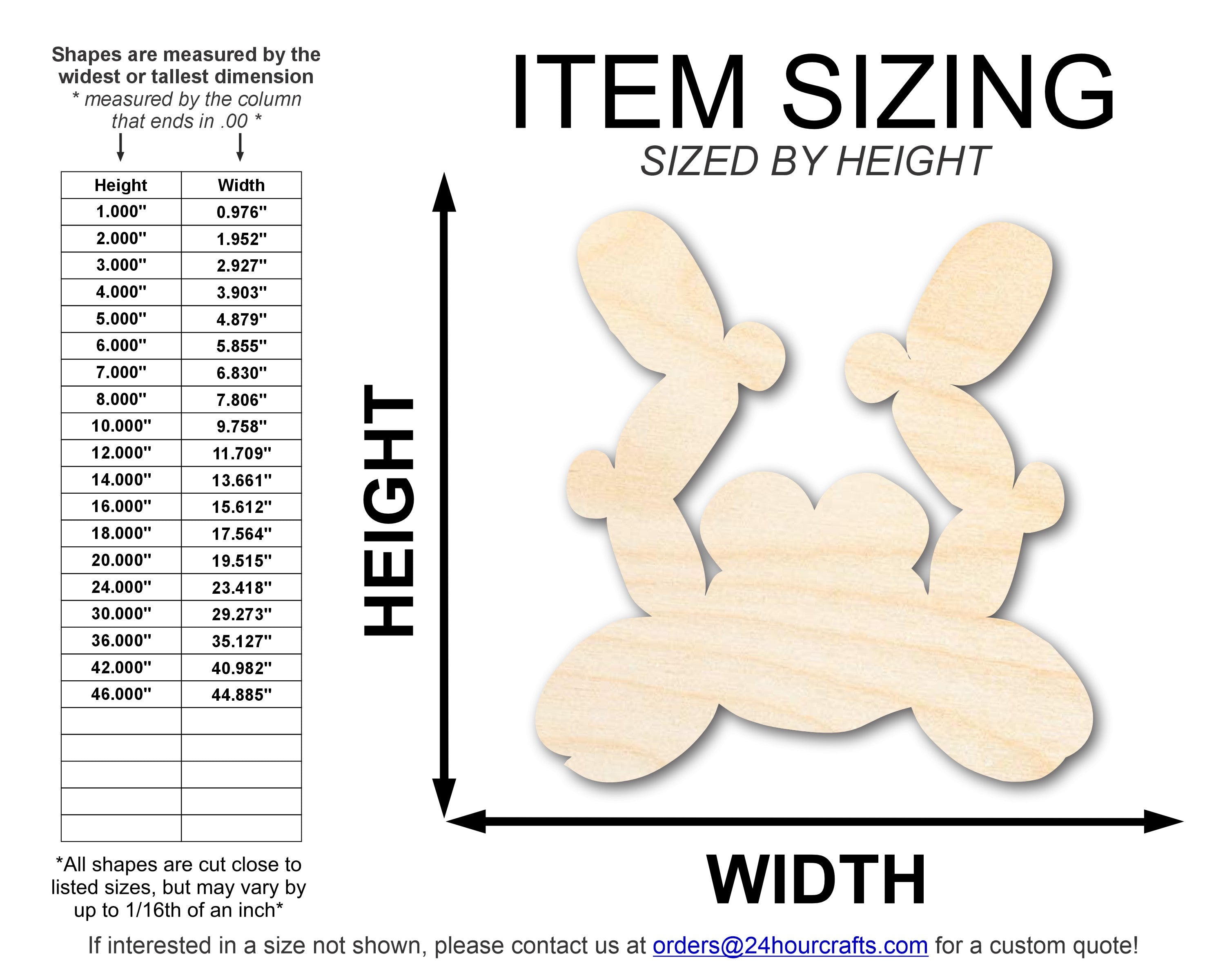 Unfinished DIY Craft Cutout in the Shape of a Balloon Crab, Up to 46 Inches for Do - It - Yourself Projects