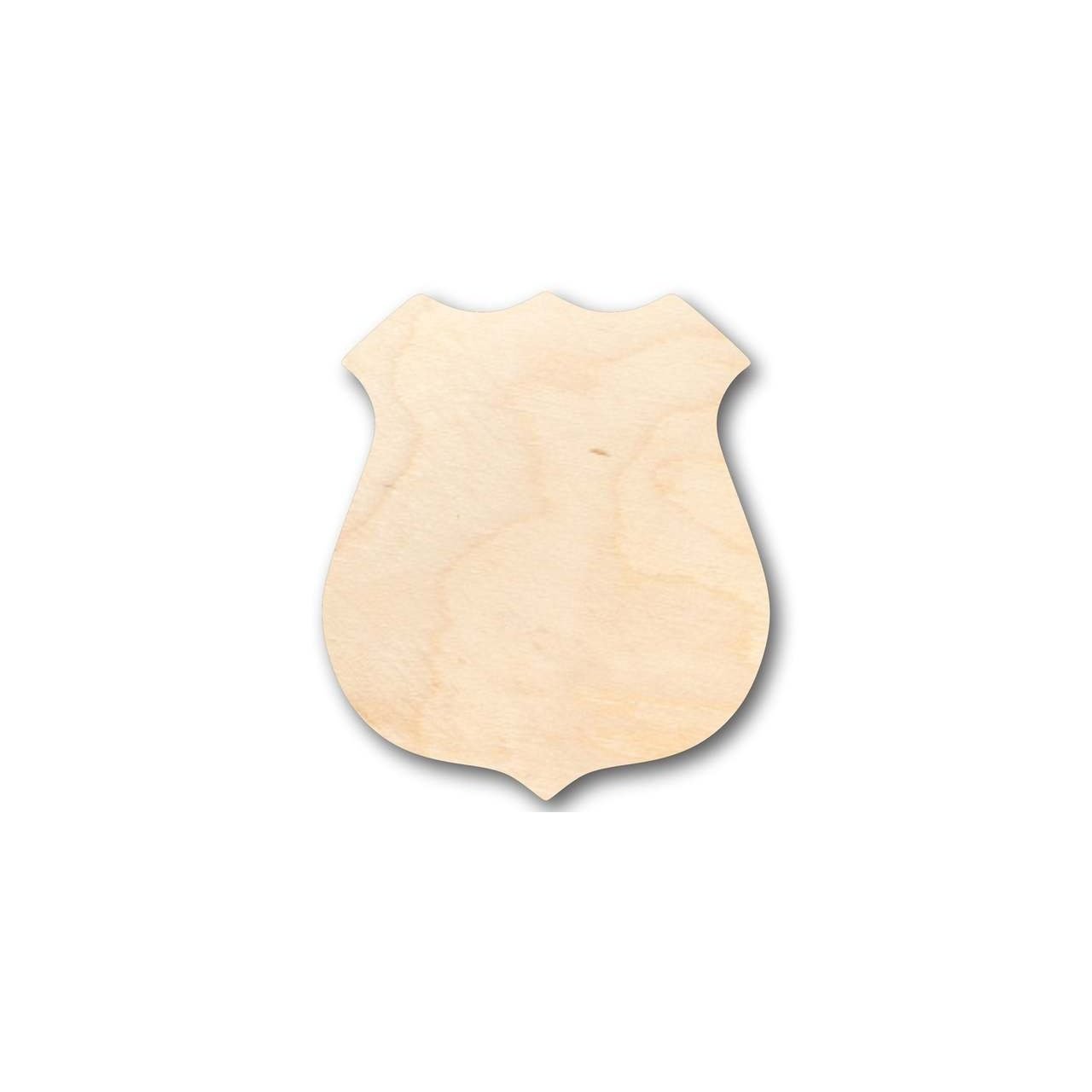 Unfinished Wood Police Badge Shape for Law Enforcement Crafts - Up to 46 Pieces for Do - It - Yourself Projects