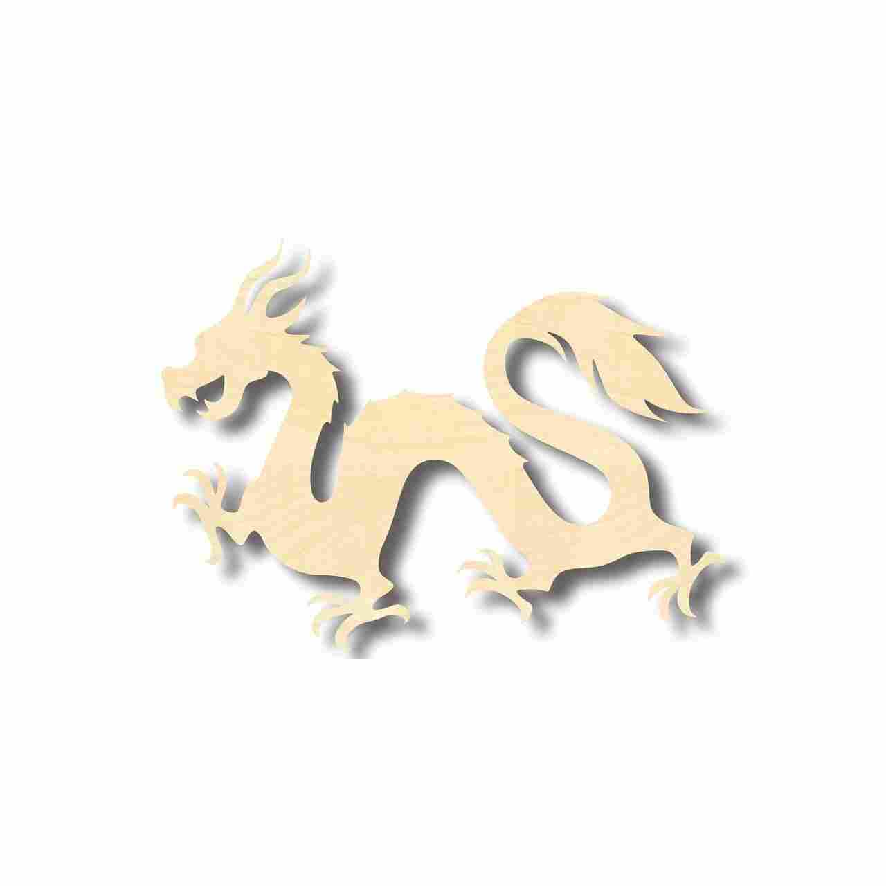 DIY Unfinished Chinese Dragon Shape Wood Crafts up to 46 Inches