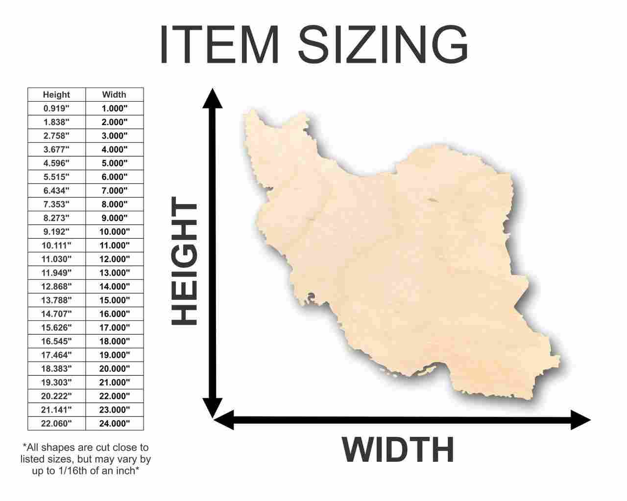 DIY Unfinished Iran - Shaped Wood Crafts up to 46 for Your Creativity