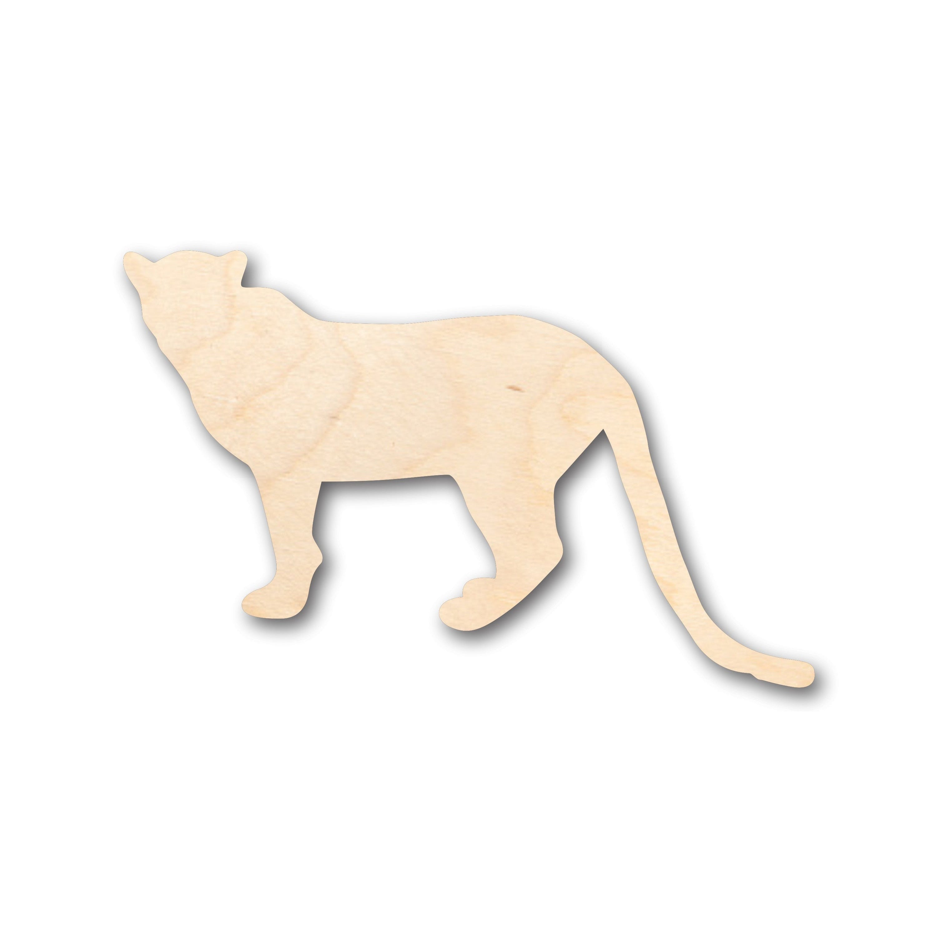 DIY Unfinished Wood Big Cat Shapes (Leopard, Cheetah, Lion) up to 46
