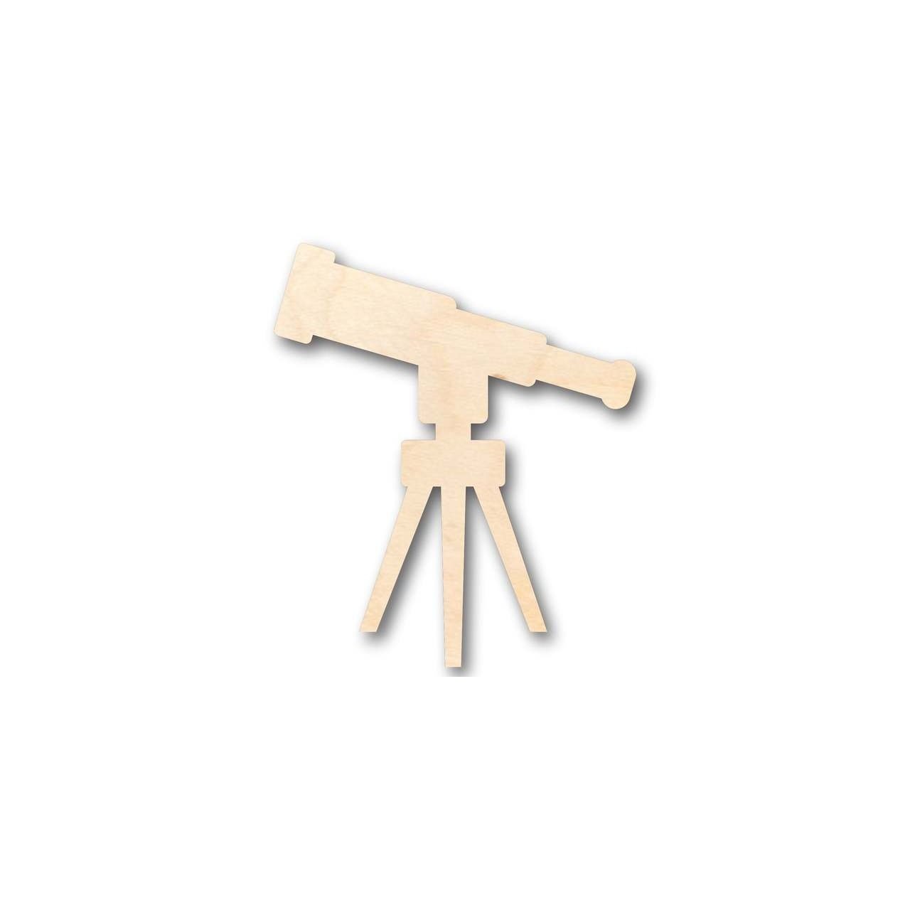 DIY Unfinished Wood Telescope Shape for Kids' Solar System Space Crafts (up to 46)