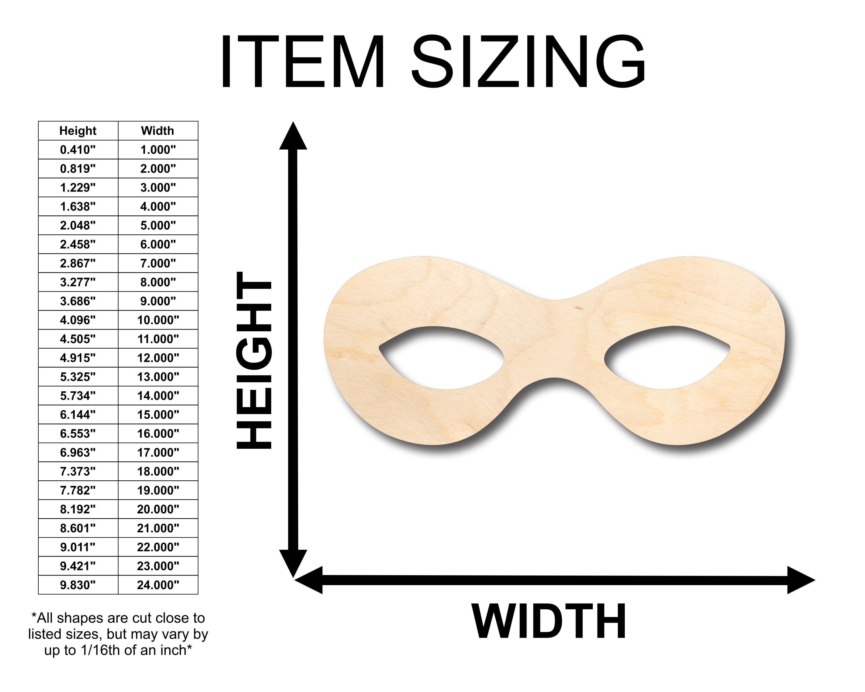DIY Unfinished Super Hero Wood Mask Shapes - Up to 46 Pieces for Crafts