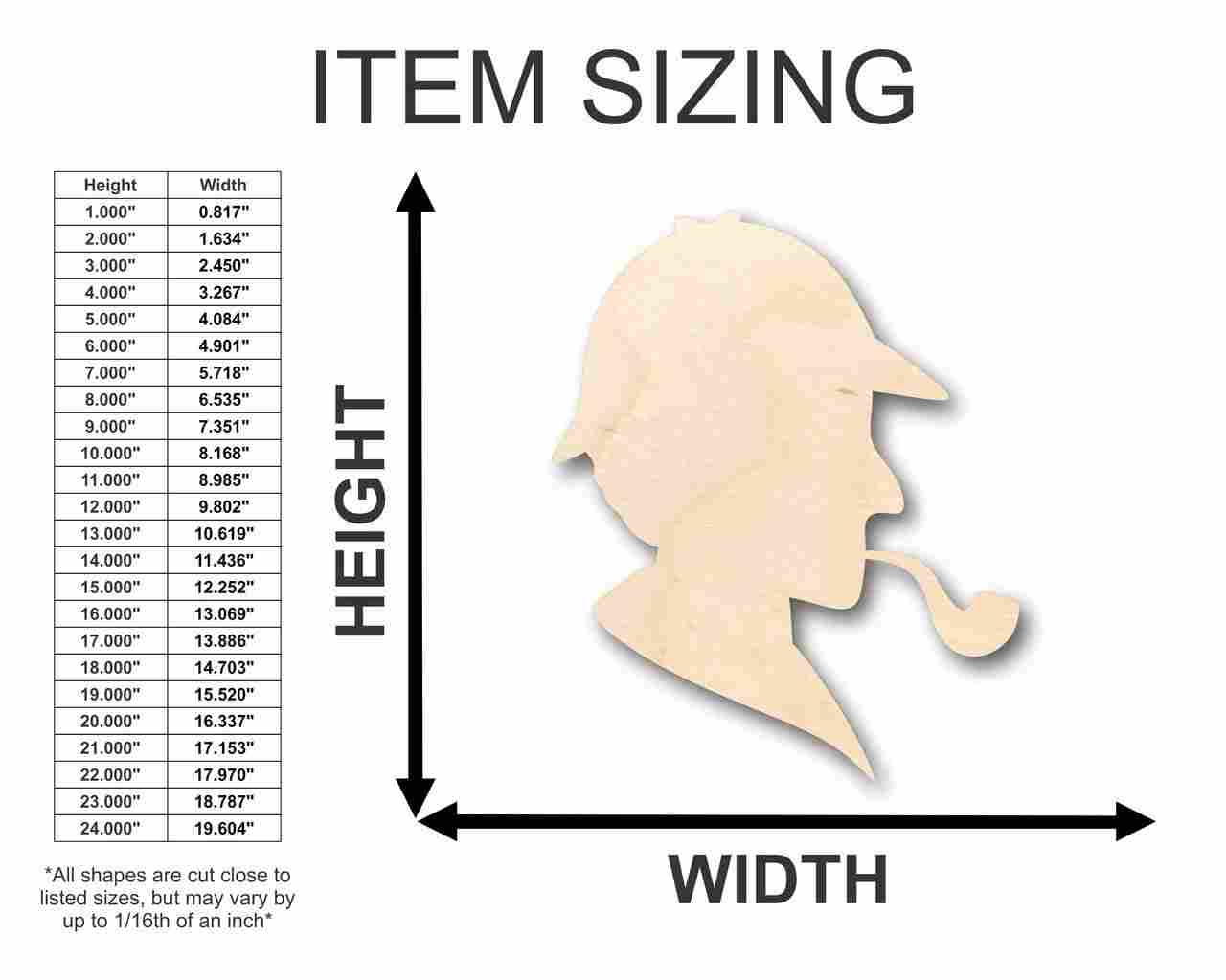 DIY Unfinished Wood Detective Shapes - Up to 46 Pieces for Crafts