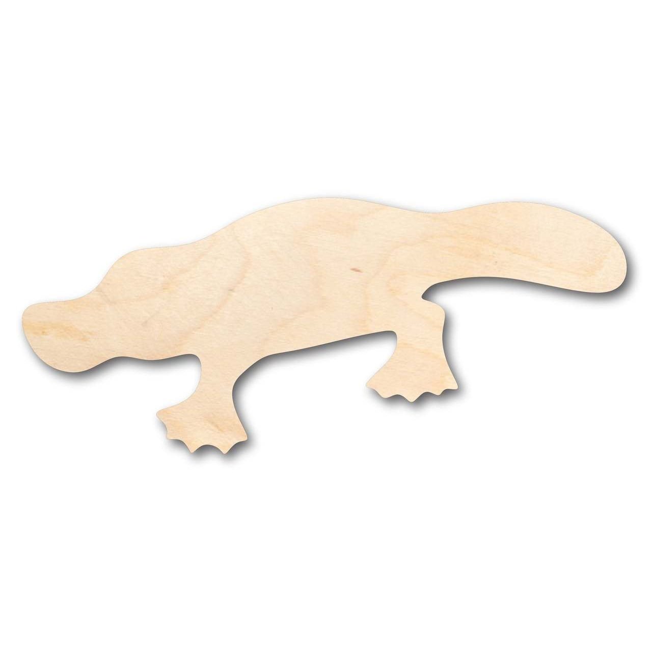 DIY Unfinished Wood Platypus Shape Craft - Sizes Up to 46