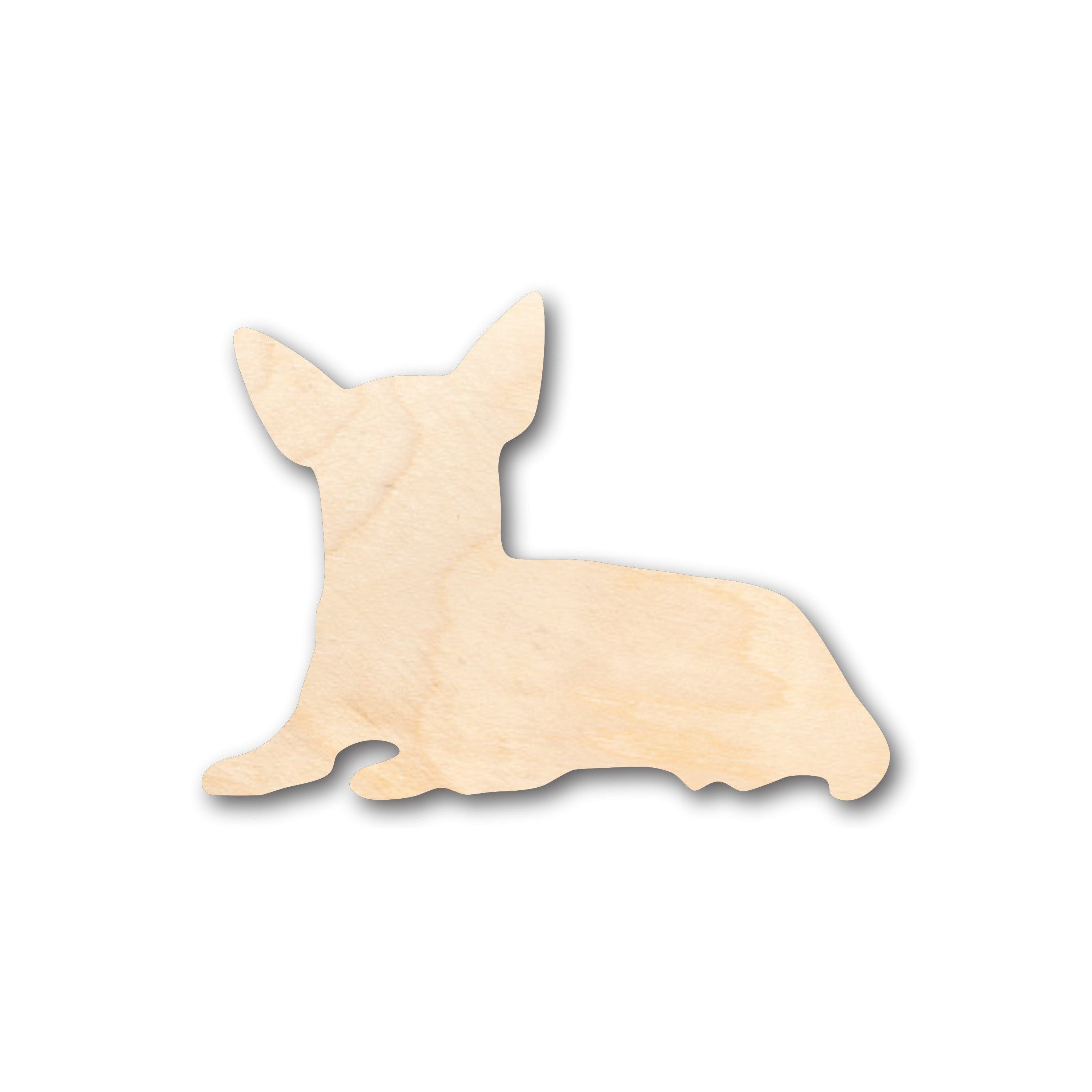 Unfinished Wood DIY Craft in Chihuahua Shape - Up to 46 Pieces for Do - It - Yourself Projects