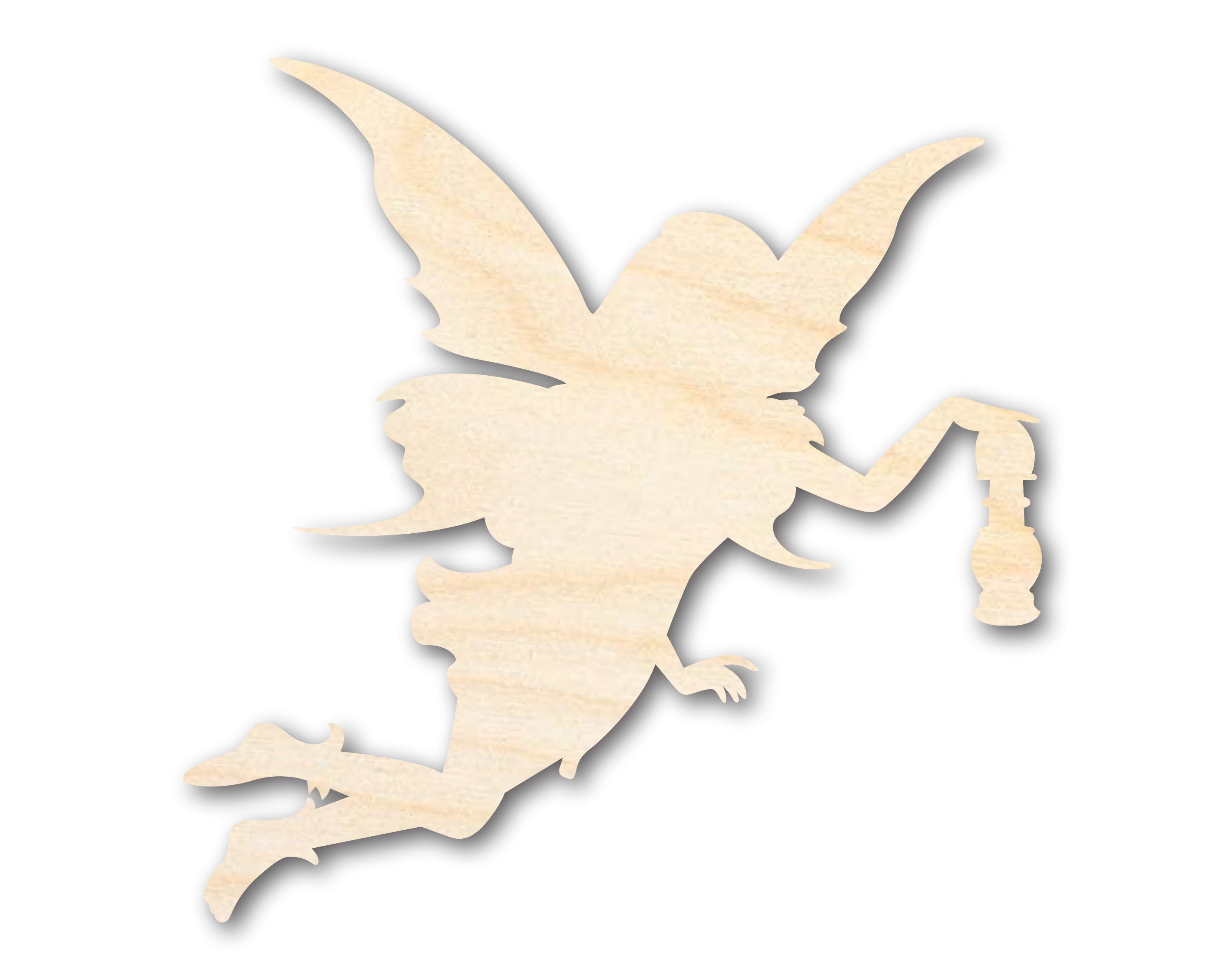 Unfinished Wood Fairy Lantern Silhouette | DIY Mythical Craft Cutout | up to 46 DIY