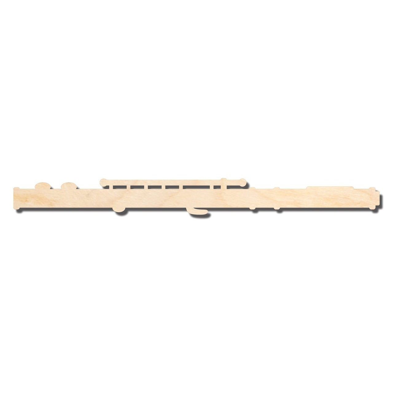 DIY Unfinished Wood Flute Shape for Music and Craft Projects, up to 46