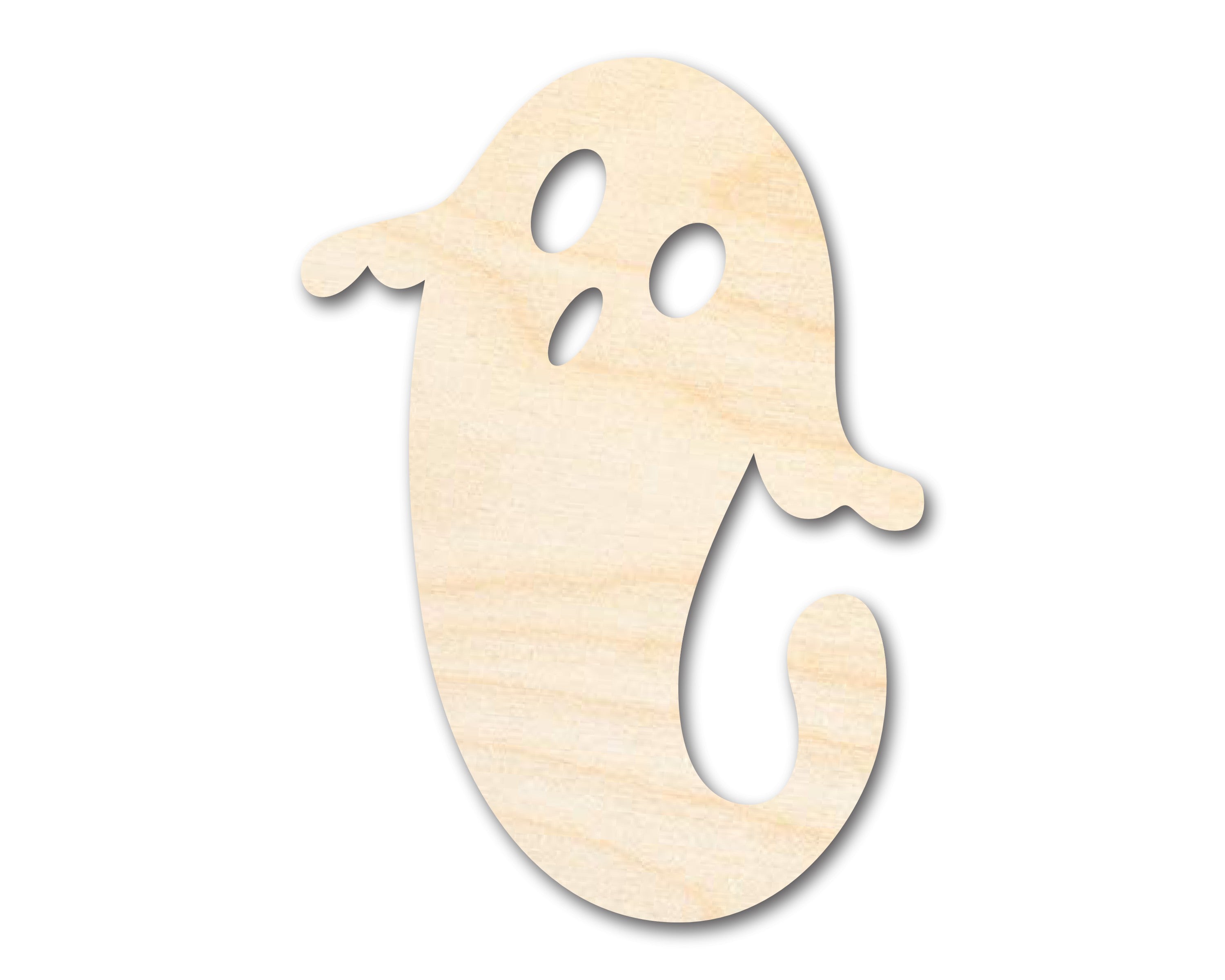 DIY Unfinished Baltic Birch Ghost Shape Craft Cutouts up to 46 Inches