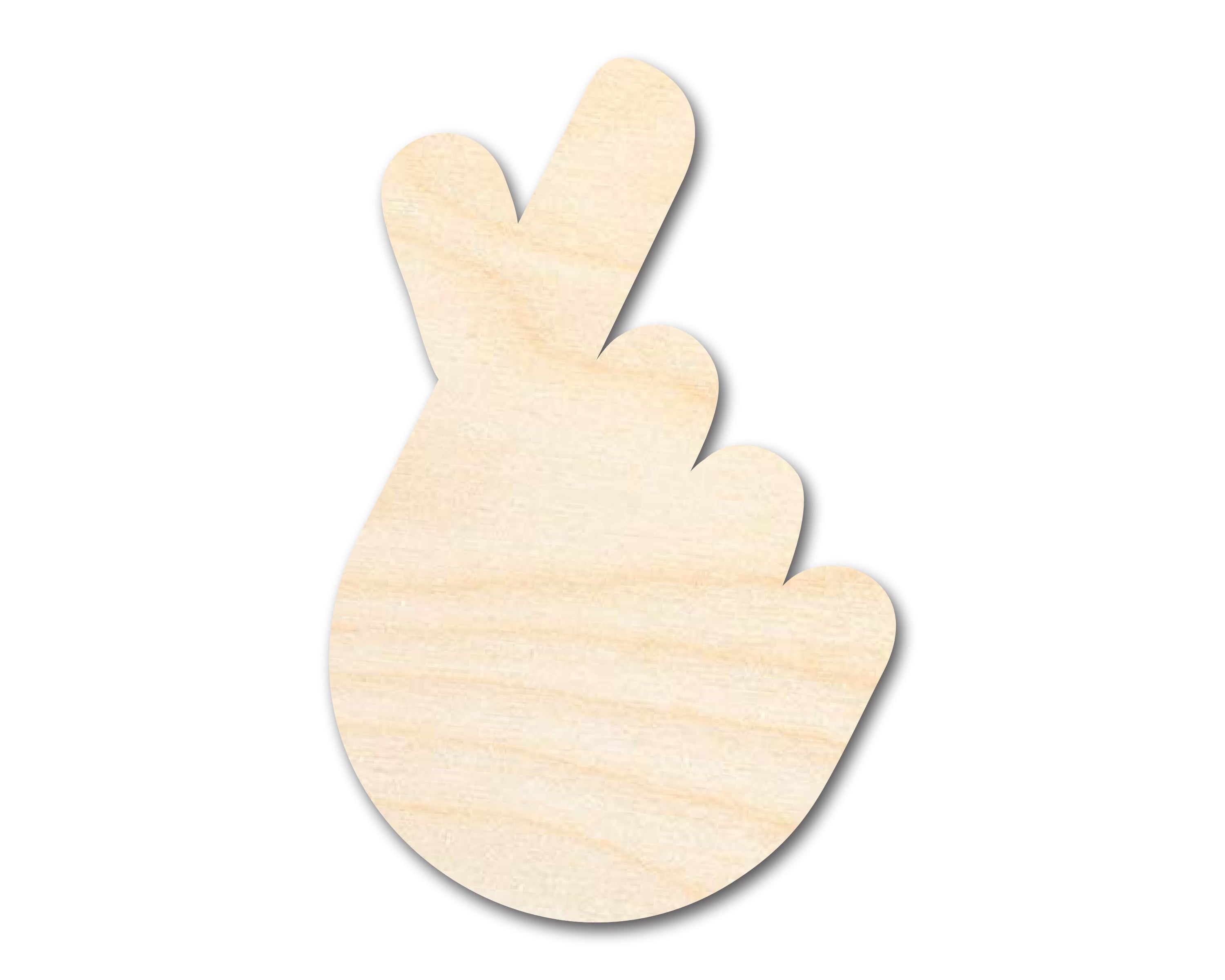 DIY Unfinished Wood Finger Heart Shape Cutouts - Up to 46 Sizes Available