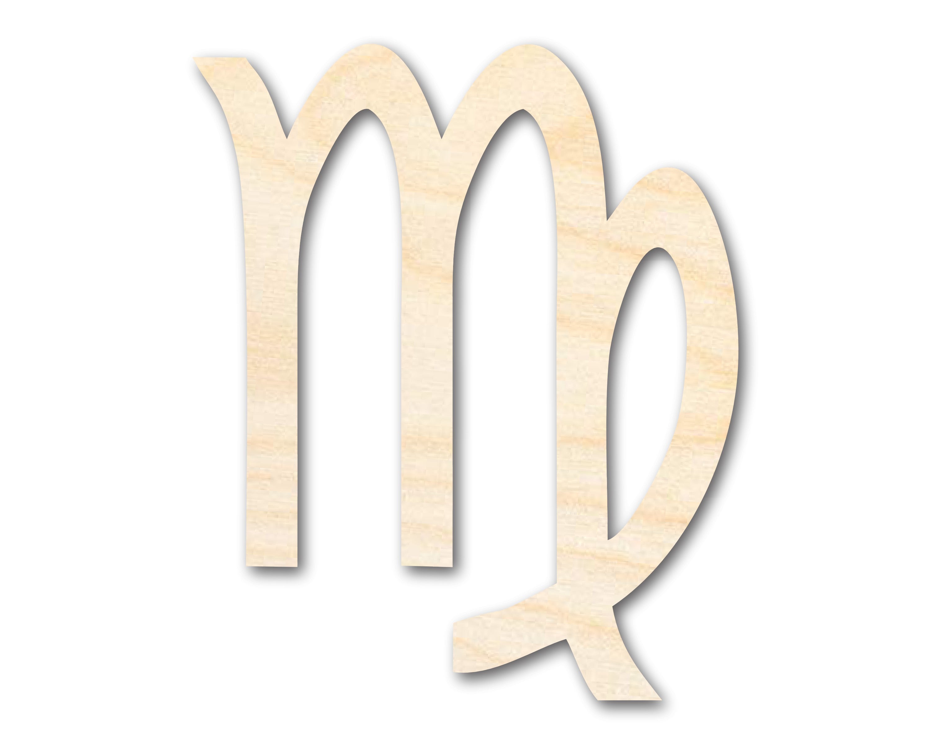 Unfinished Baltic Birch Wood Virgo Sign Shape for Zodiac Crafts - Up to 36 Inches